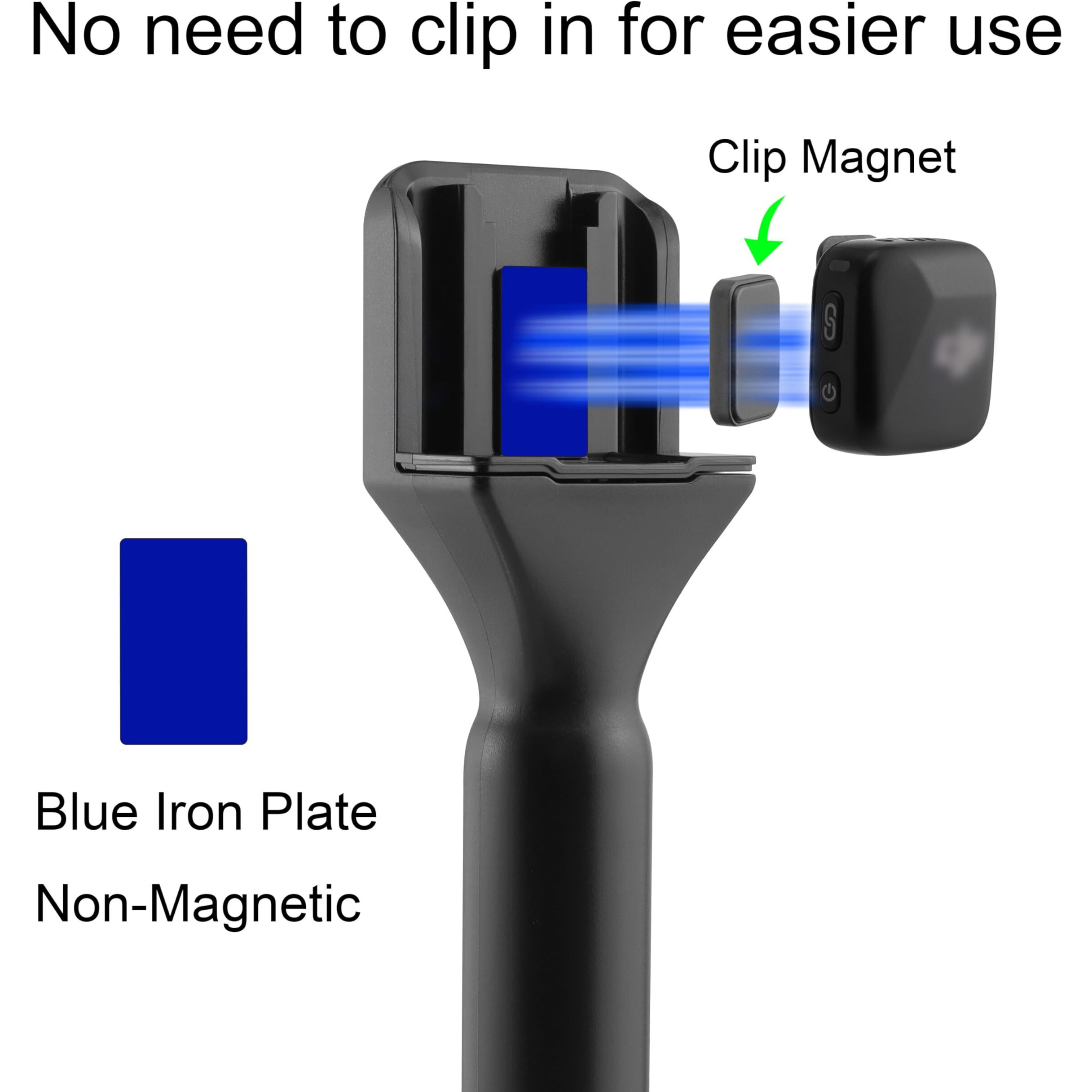 Jcmoyuty Stand For Magnetic Mic Holder Dji Mic Mini  Mic 1  Mic 2  Portable Handle For Rode Wireless Micro  Go 2 Ii  Me  Pro Wireless Lav Microphone Interview Handheld Handle Mount Adapter