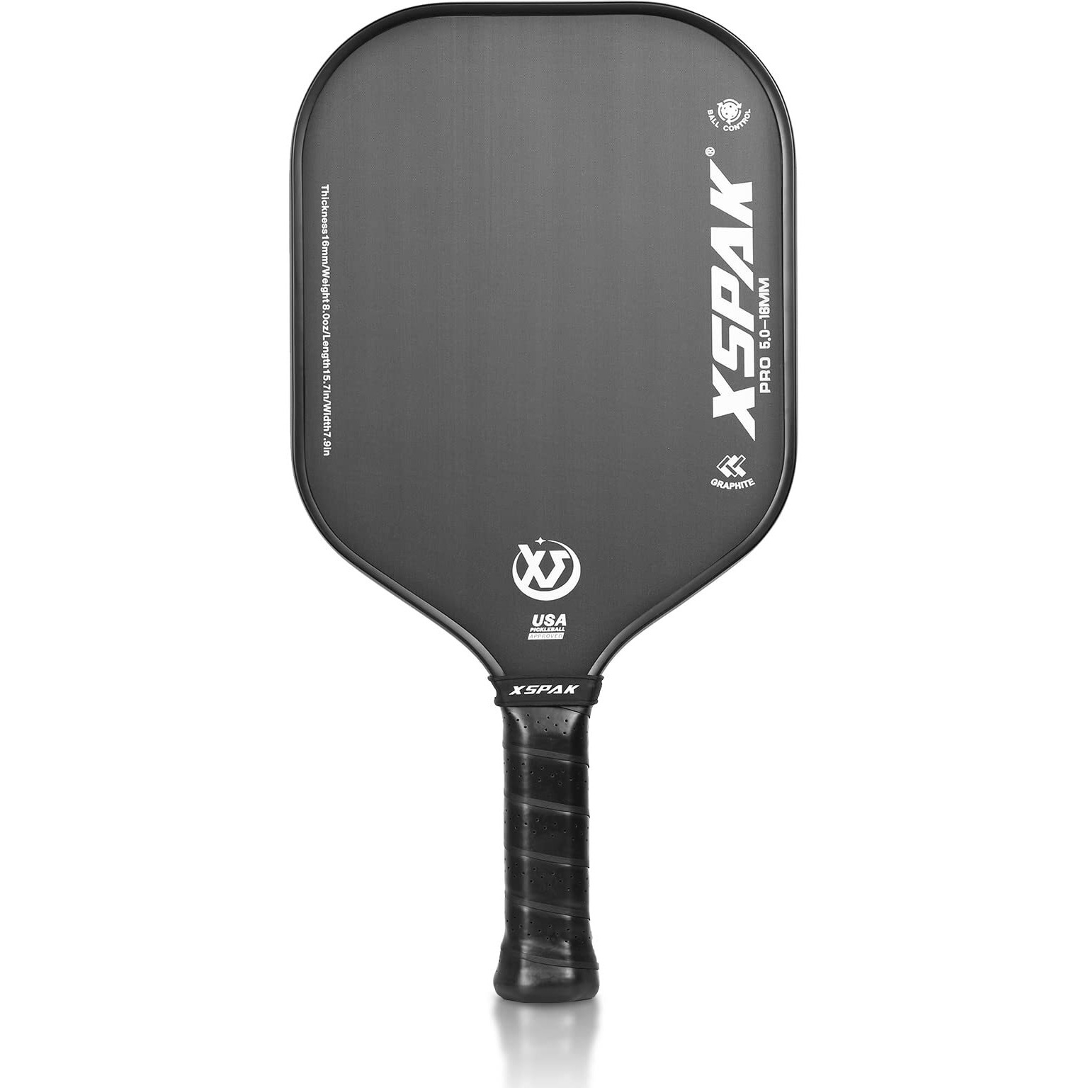 Xs Xspak Carbon Fiber Pickleball Paddle - Tournament Edition - World Champion Surface Technology Options Pickleball Racket - Usapa Polypropylene Honeycomb Paddle With Cushion Comfort Grip