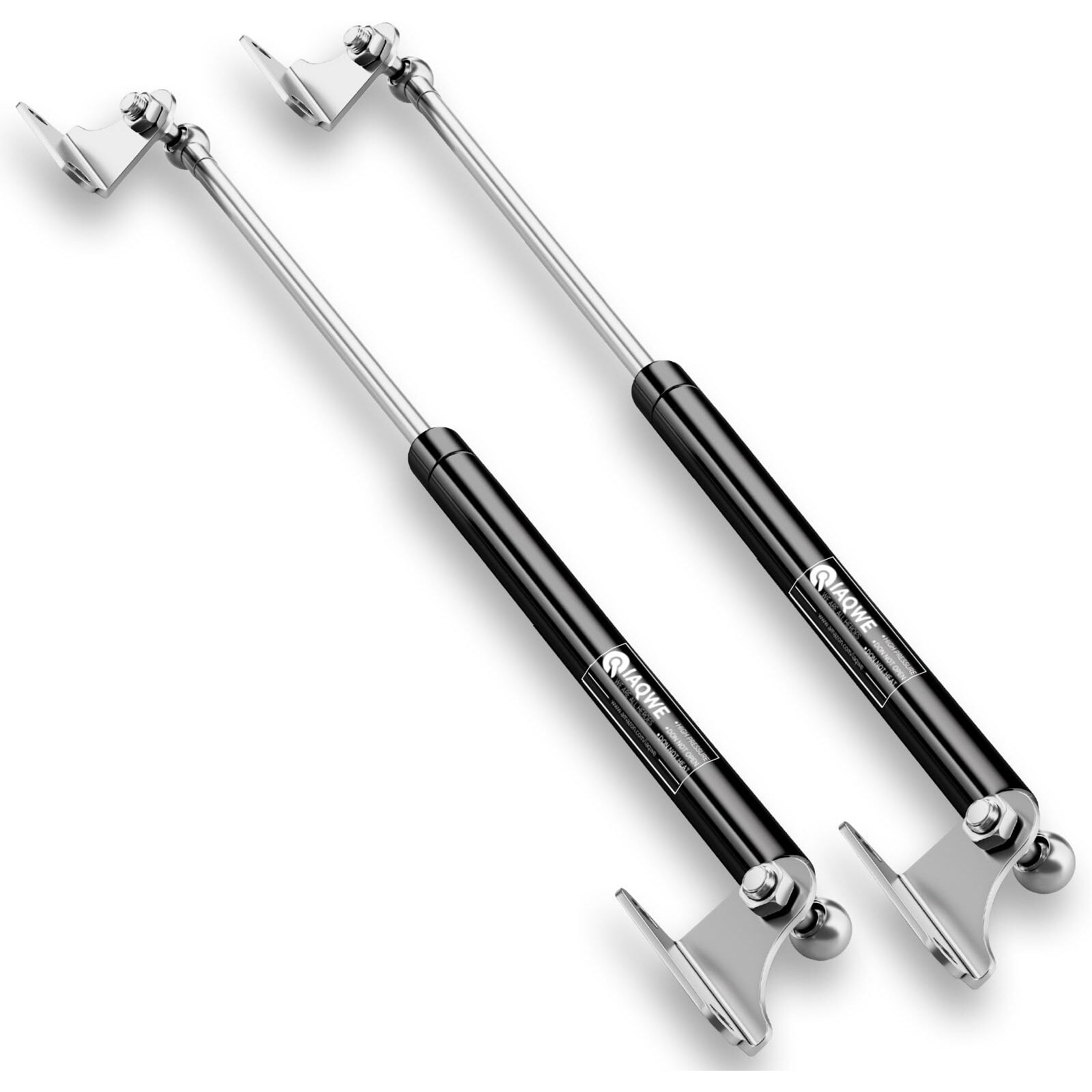 Iaqwe 25Inch 200Lbs/890N Gas Struts Springs Shocks Lift Support With L-Type Mounts For Boat Cover Rv Bed Storage Heavy Duty Toolbox Lid Trash Bin Cabinet Trap Door Trailer Floor Hatch 2Pcs