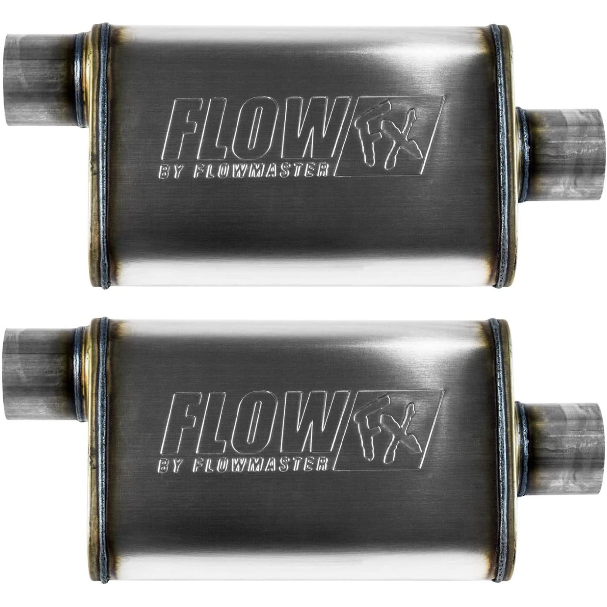 Flowmaster 71226 Flowfx Muffler 409S 2.5 Inch Offset In / 2.5"" Center Out By Maperformance - (2 Pack)