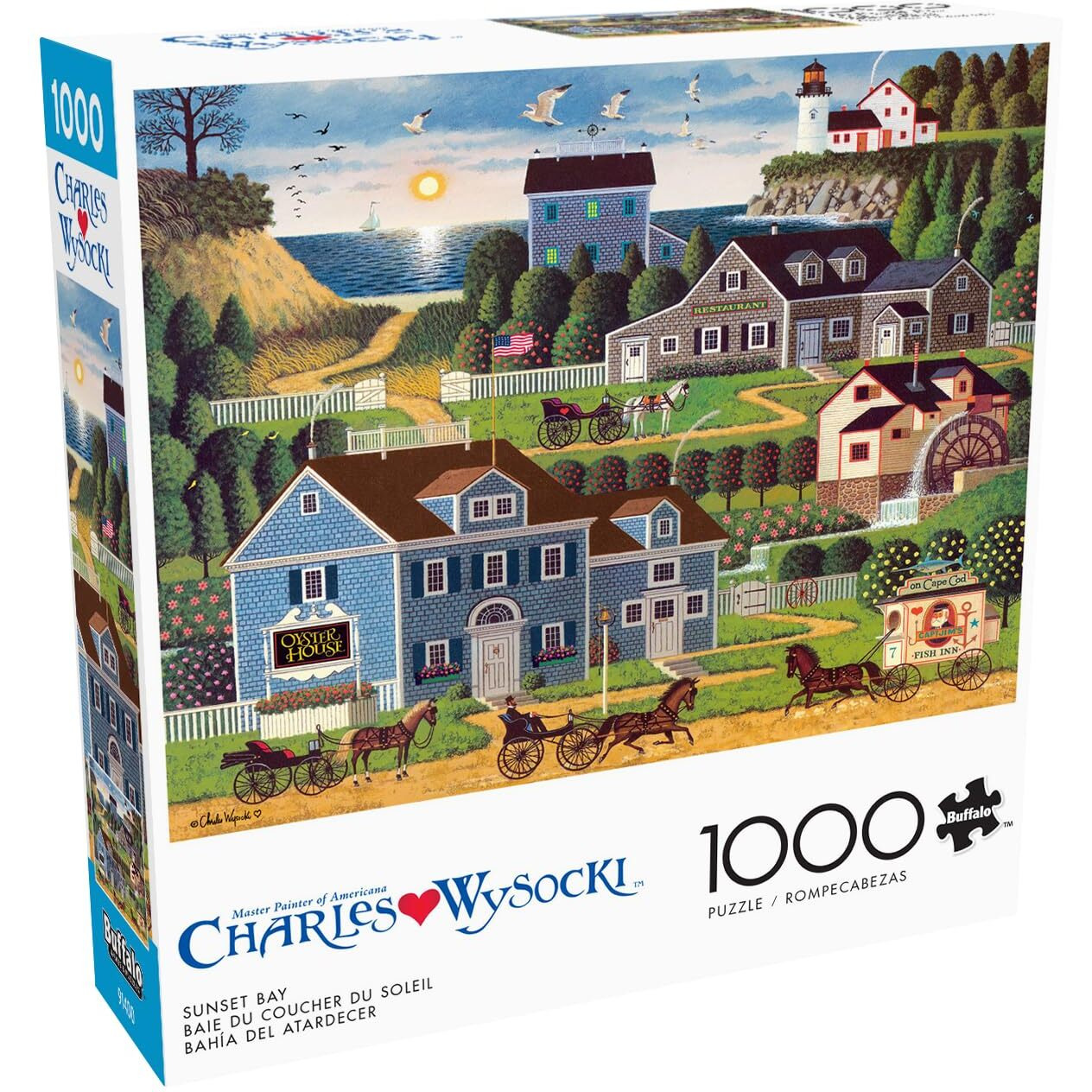 Buffalo Games - Charles Wysocki -Sunset Bay - 1000 Piece Jigsaw Puzzle For Adults -Challenging Puzzle Perfect For Game Nights - Finished Size Is 26.75 X 19.75