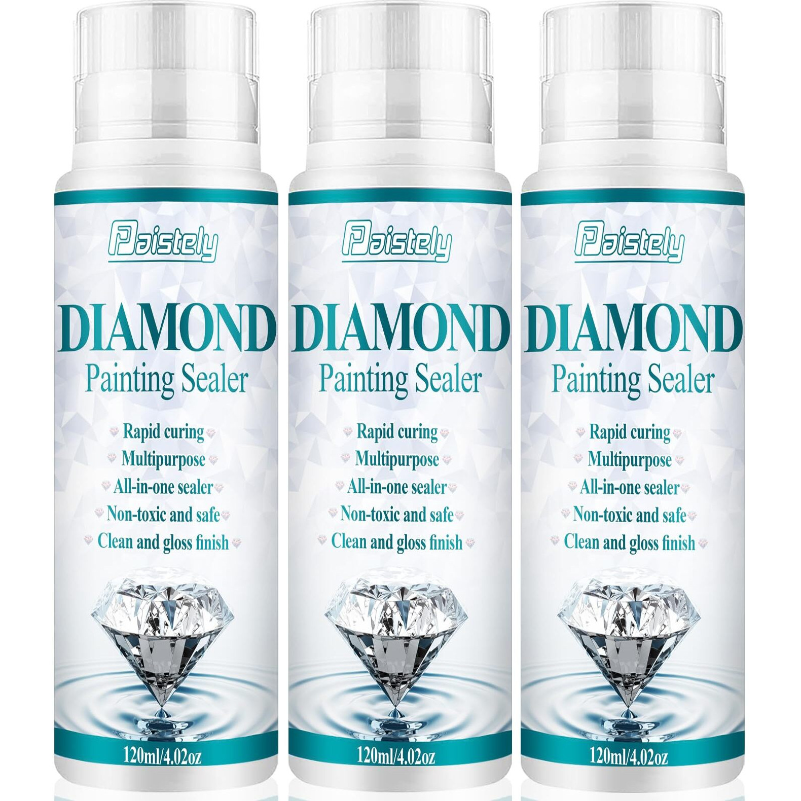 Diamond Painting Sealer  Puzzle Glue Clear  Diamond Painting Accessories With Permanent Fixation And Shining Effect  Diamond Painting Art Glue For 5D Diamond Painting  Puzzle And Diy Crafts (120Ml*3)