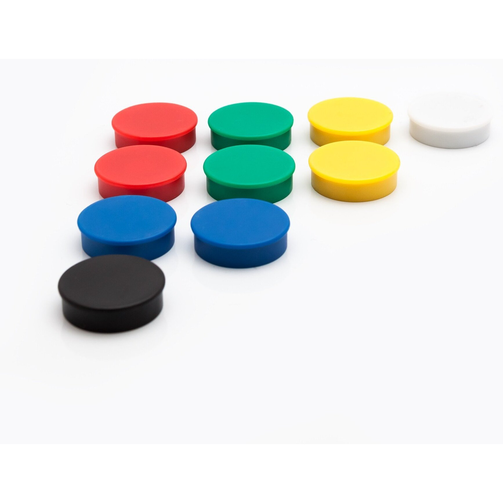 Bullseye Office 24 Round Assorted Color Fridge Magnets  Button Shaped  Small Colorful Magnetic Discs For Kitchen  Cabinet Or Classroom  Perfect Whiteboard Supplies For Teachers (Assorted Color)