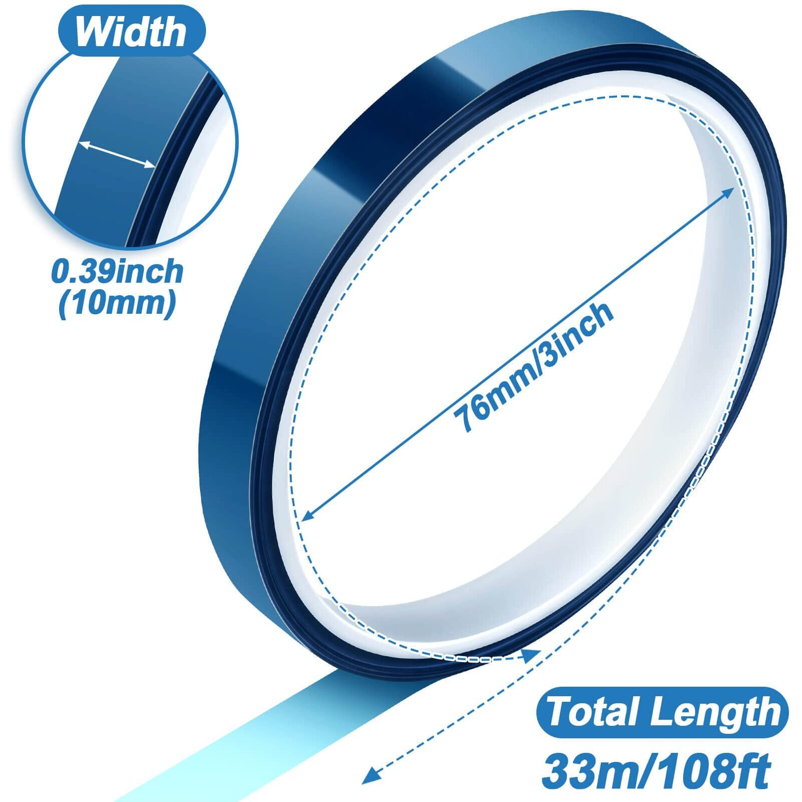 Selizo Heat Tape For Heat Press Sublimation  6 Packs Heat Transfer Tape Heat Resistant High Temperature Adhesive Tape For Dye Sublimation  Htv Craft