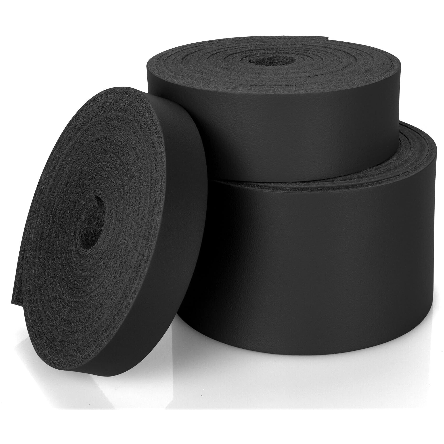 Jinruikj Top Grain Leather Strap - 1 Inch Wide 72 Inches Long Black Leather Strips - Very Suitable For Diy Arts & Craft Projects  Traction Ropes  Bag Straps  Furniture Handles