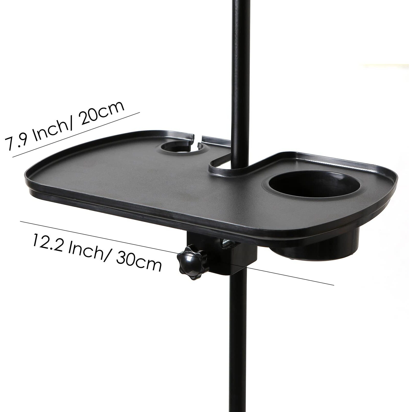 Auhafaly Plastic Microphone Stand Tray Stage Concert Performance Vocal Guitar Accessory With Drink Holder And Microphone Holder (Deluxe)