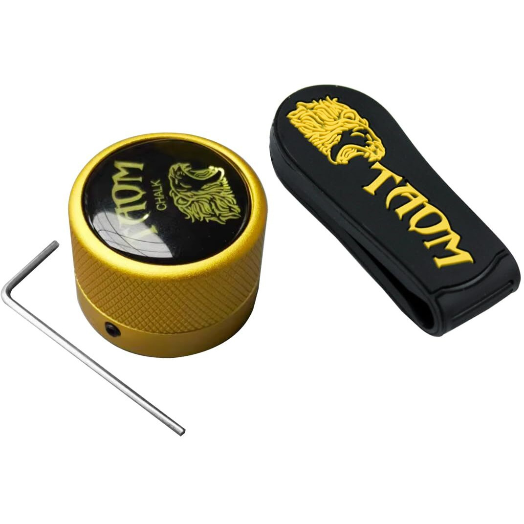 Yeuek Taom Pool Chalk Holder Round Shaped Practical Tool Billiards Accessories Magnetic Mini Chalk Tip Case Container Round Box Billiards