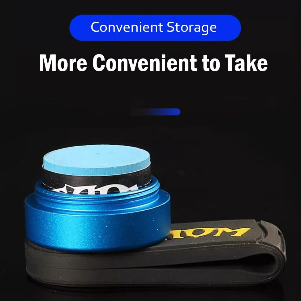 Yeuek Taom Pool Chalk Holder Round Shaped Practical Tool Billiards Accessories Magnetic Mini Chalk Tip Case Container Round Box Billiards
