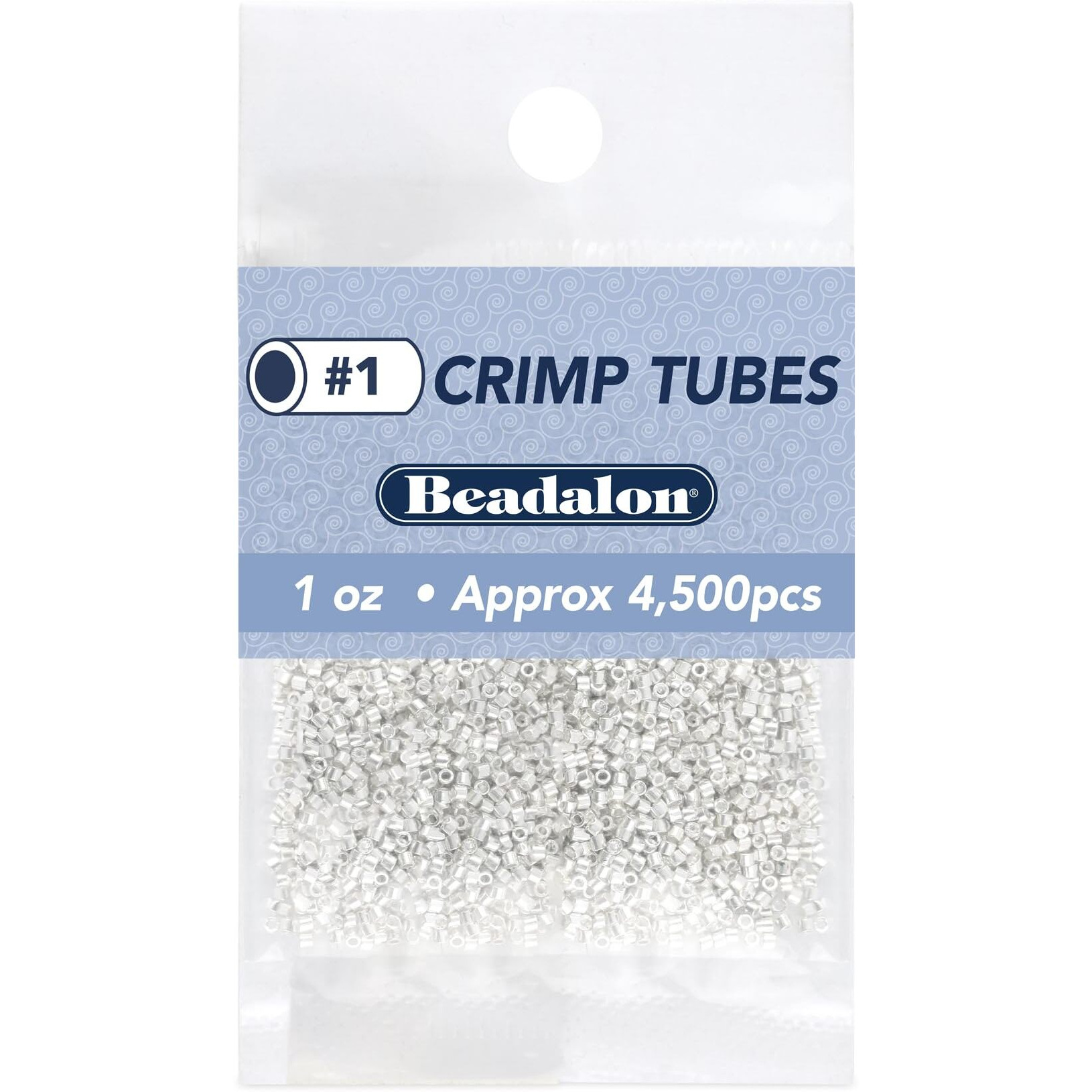 Beadalon Crimp Tubes  Size 1  Silver Plated  1 Oz  Approx. 4 500 Pc