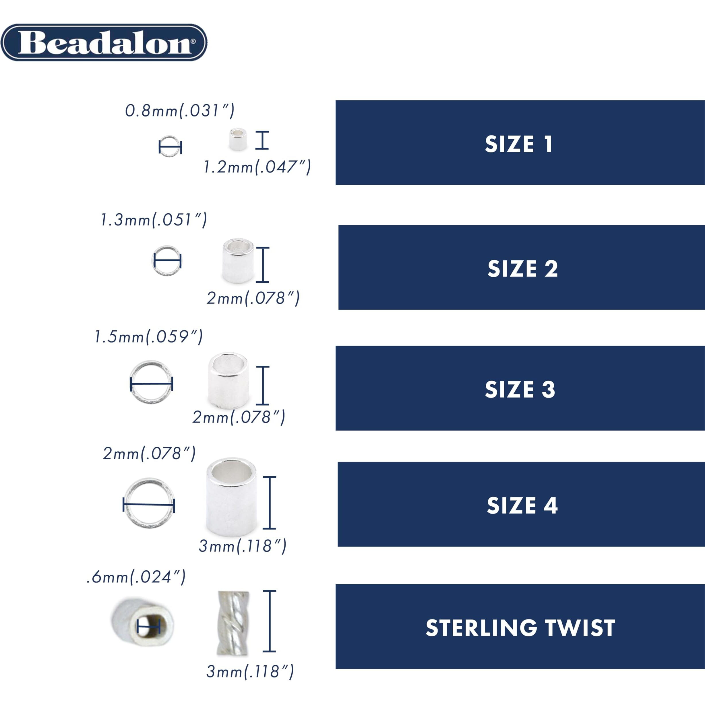 Beadalon Crimp Tubes  Size 1  Silver Plated  1 Oz  Approx. 4 500 Pc