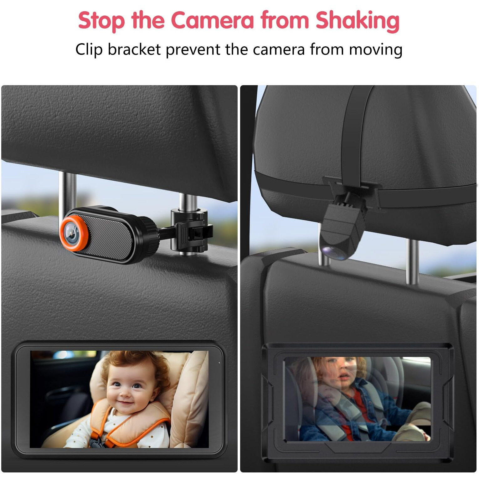 Luckview Car Camera For Baby  5.2  1080P Baby Car Camera With 3X Zoom  360Rotating Adjustable Car Baby Camera With Wired  Crystal Clear View For Back Seat Rear Facing (Bm2)