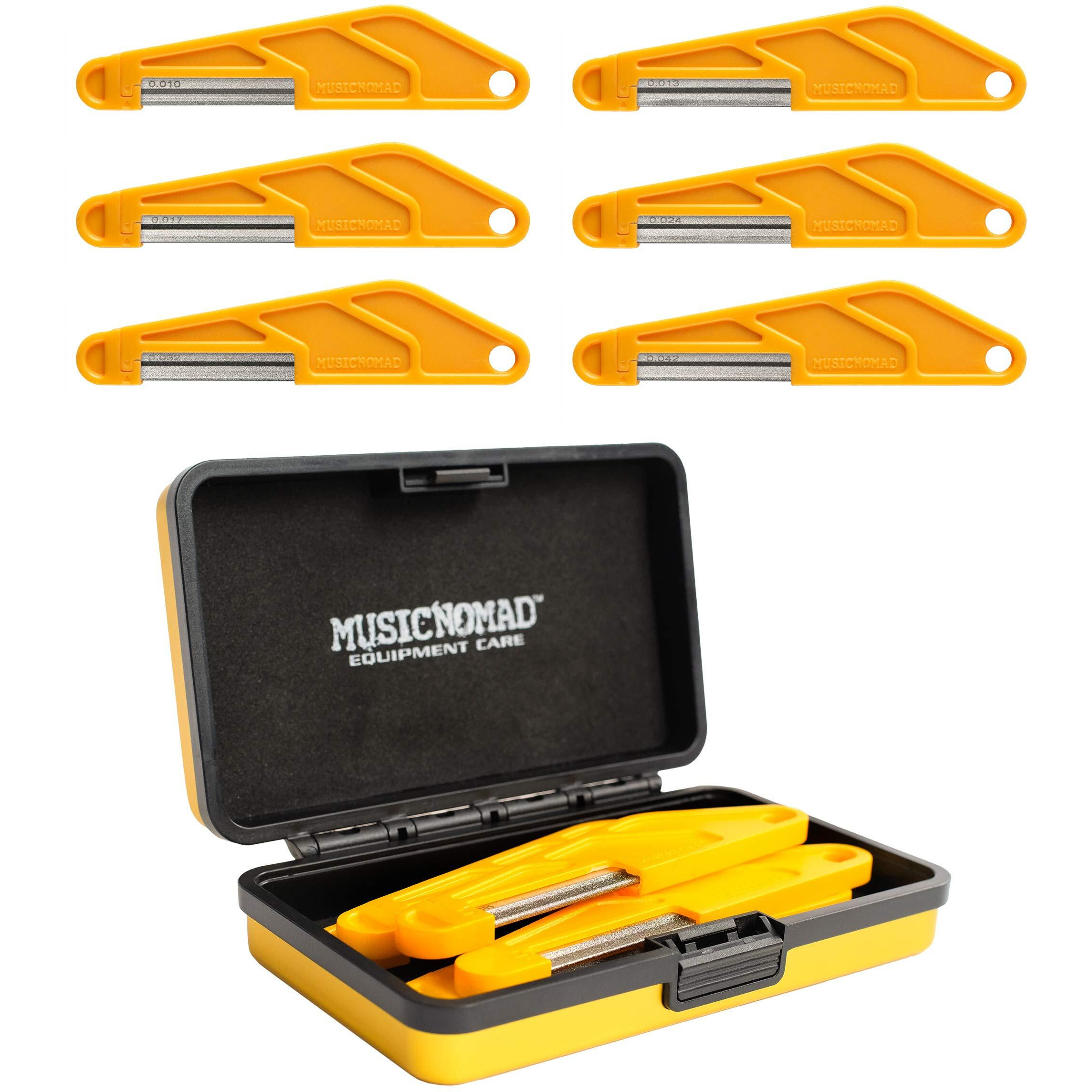 Musicnomad 6 Pc. Electric Guitar Diamond Coated Nut File Set - Super Light Strings (Mn667)