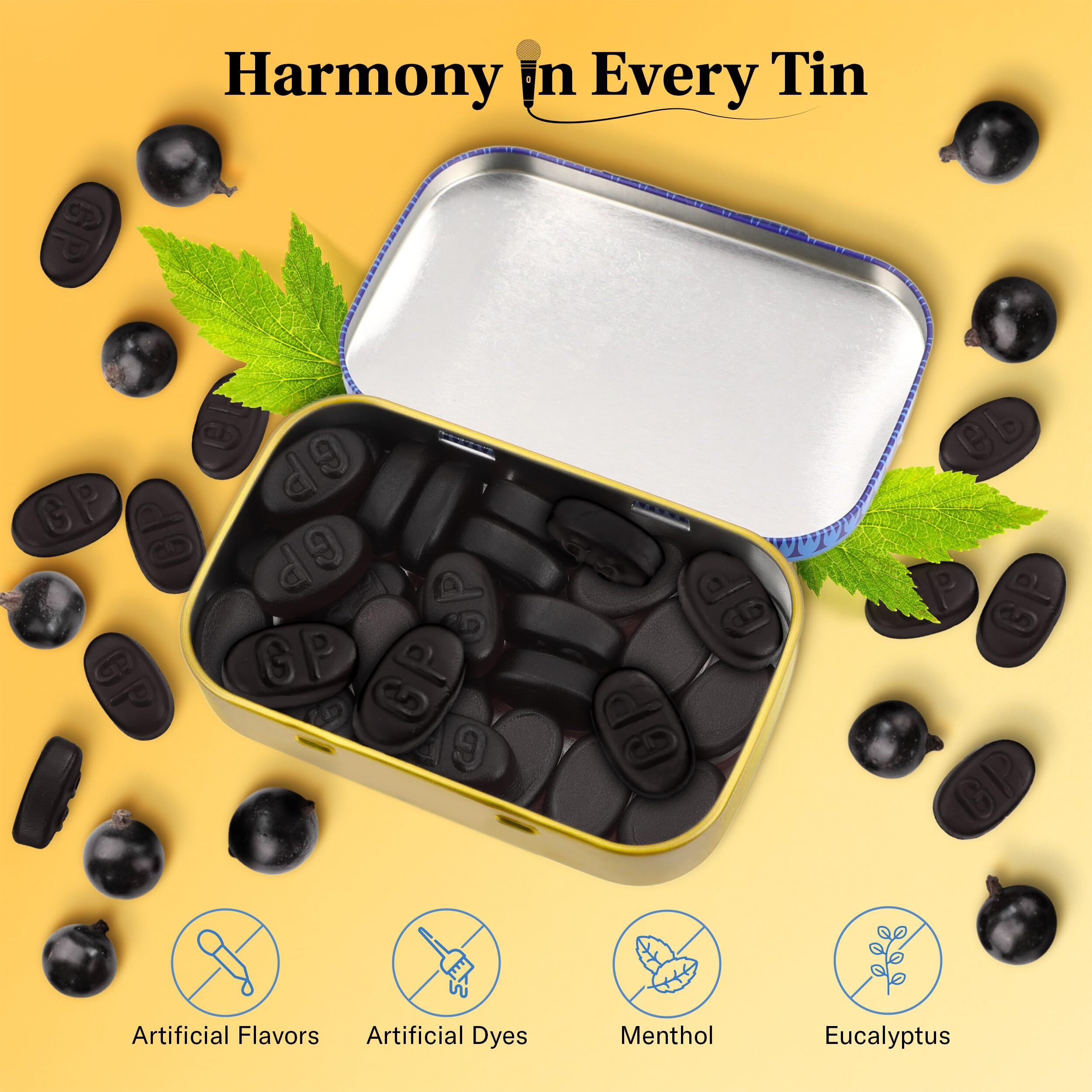 Grether's Pastilles Classic Blackcurrant Natural Remedy Dry Mouth Relief - Soothing Throat & Healthy Voice - Long-Lasting Flavor  Gift For Singers - 1-Pack - 2.1 Oz.