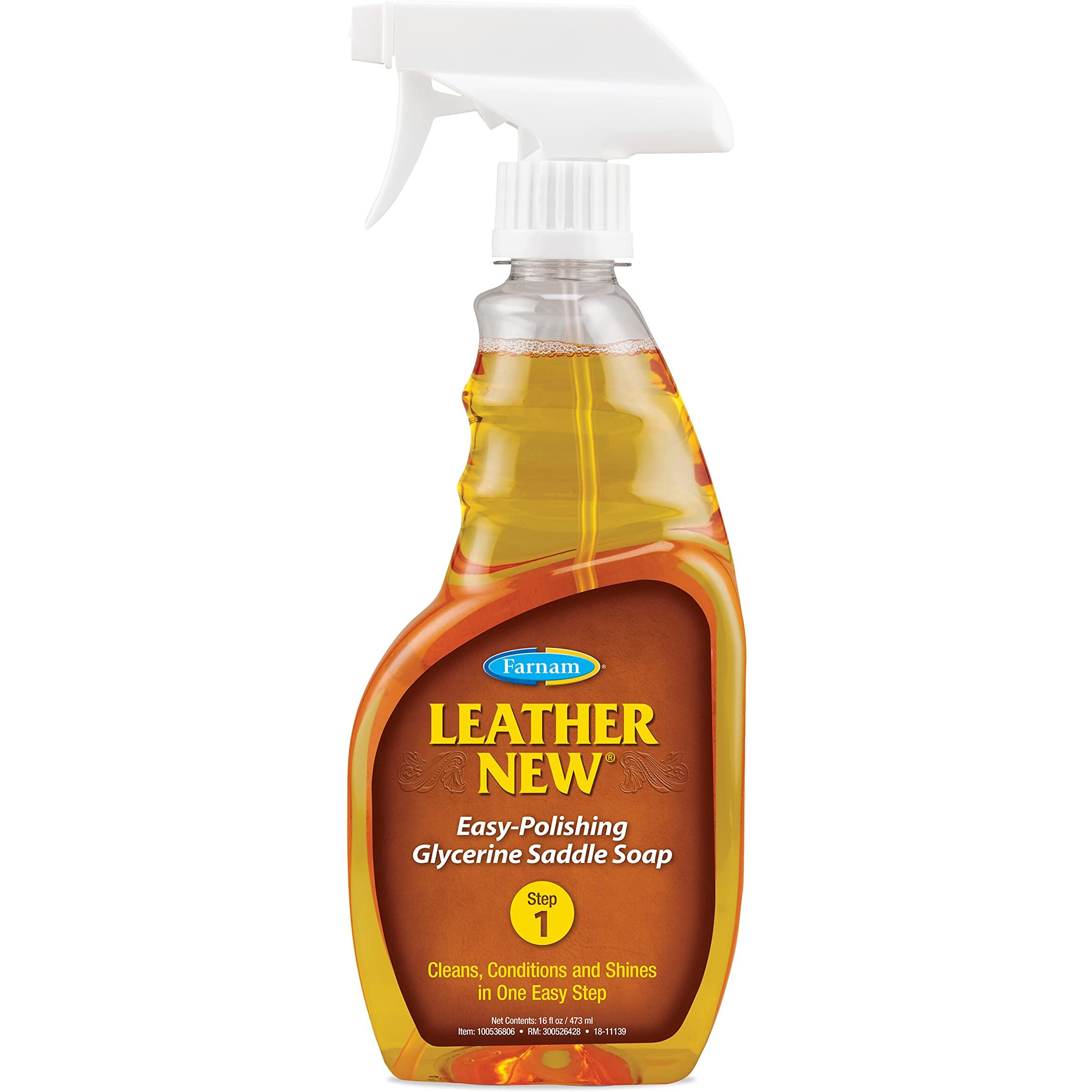 Farnam Leather New Easy-Polishing Glycerine Saddle Soap And Leather Saddle Cleaner  Protects And Preserves Leather  Cleans  Conditions And Polishes  16 Oz.