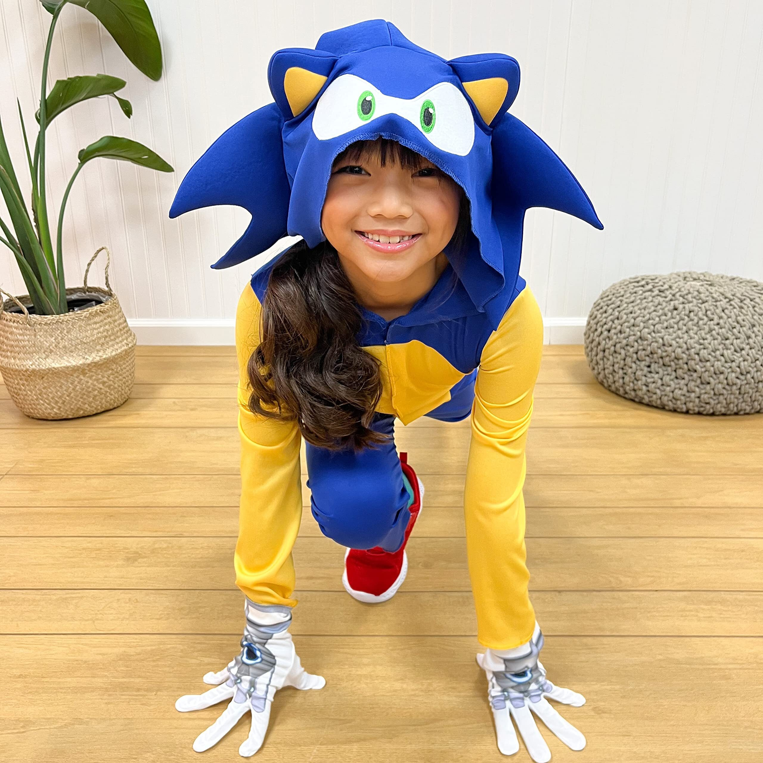Disguise Sonic Costume For Kids  Official Sonic Prime Costume And Headpiece  Size (10-12)