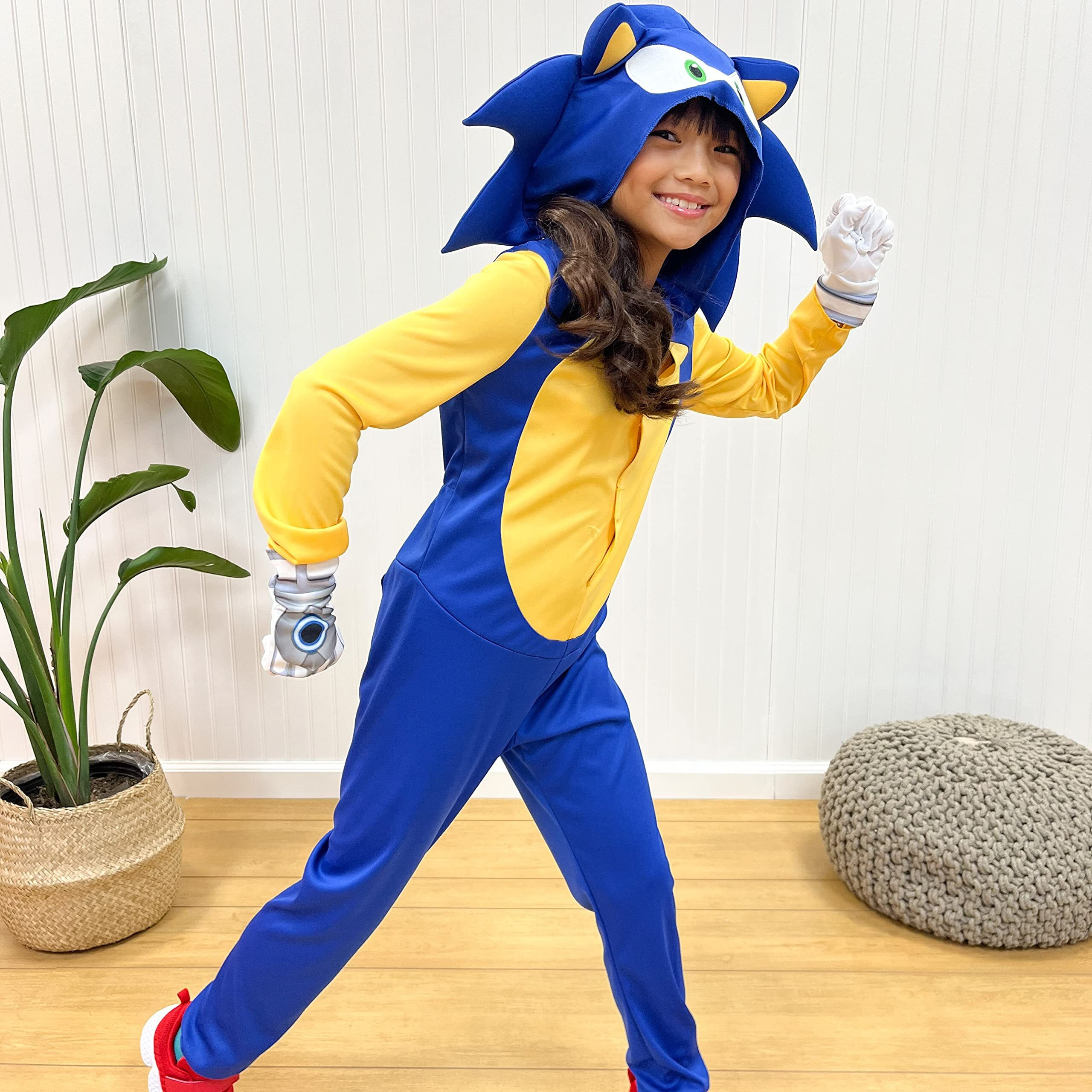 Disguise Sonic Costume For Kids  Official Sonic Prime Costume And Headpiece  Size (10-12)