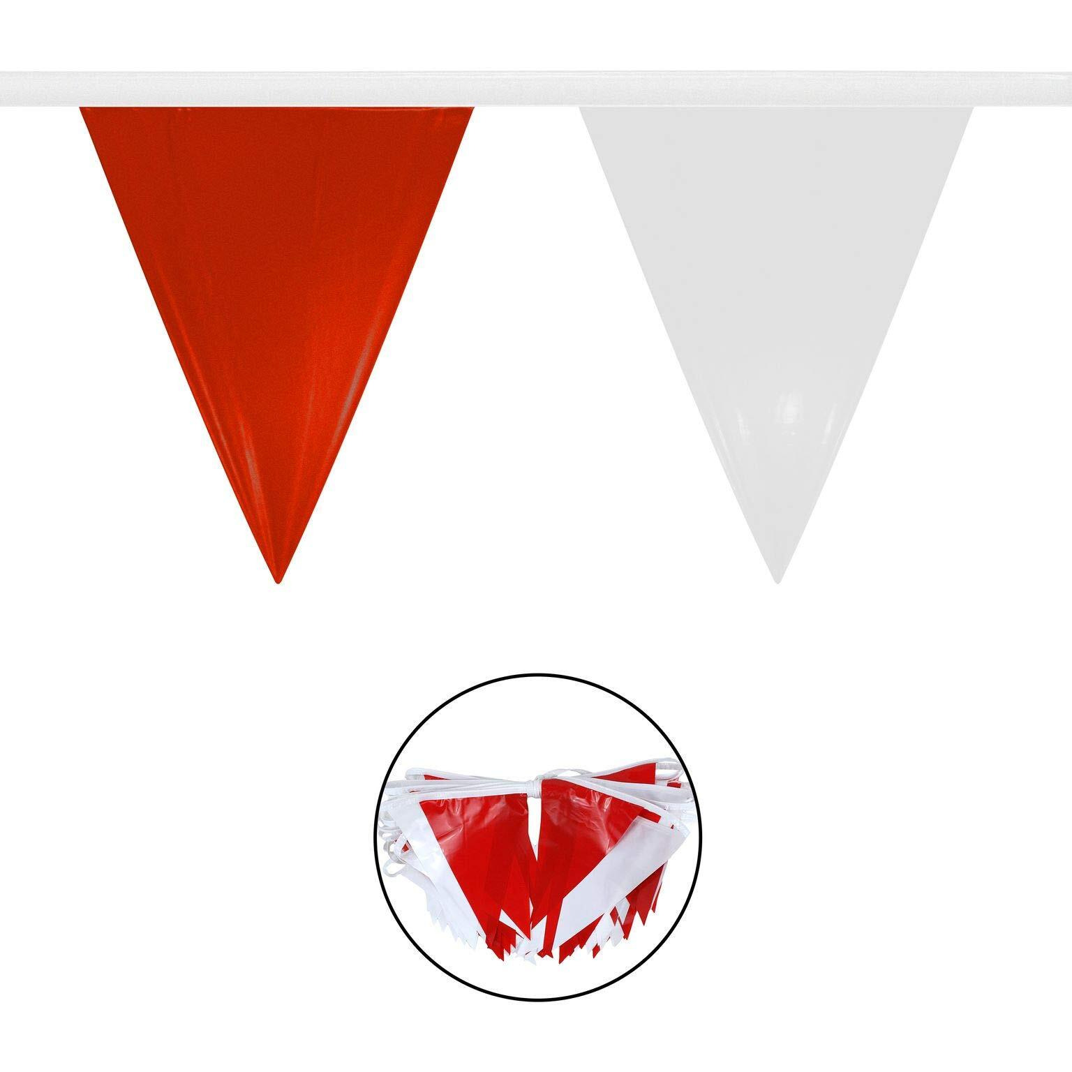 Water Gear Backstroke Flags - Meets All Regulations - Heavy-Duty Vinyl - Great For Swimmers And Divers - Competitive Swim Gear - Red/White