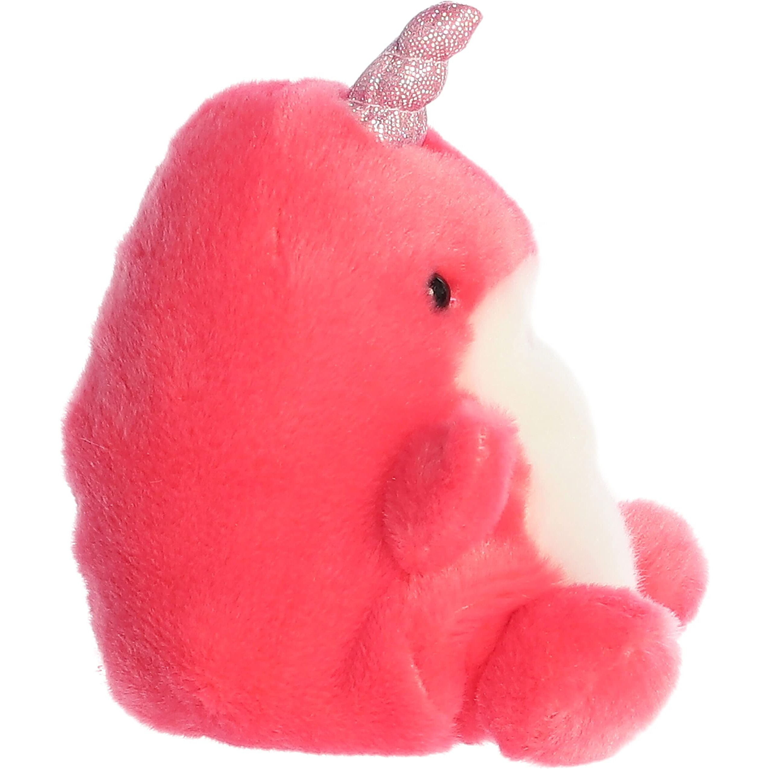 Aurora Adorable Palm Pals Nia Narwhal Stuffed Animal - Pocket-Sized Play - Collectable Fun - Pink 5 Inches