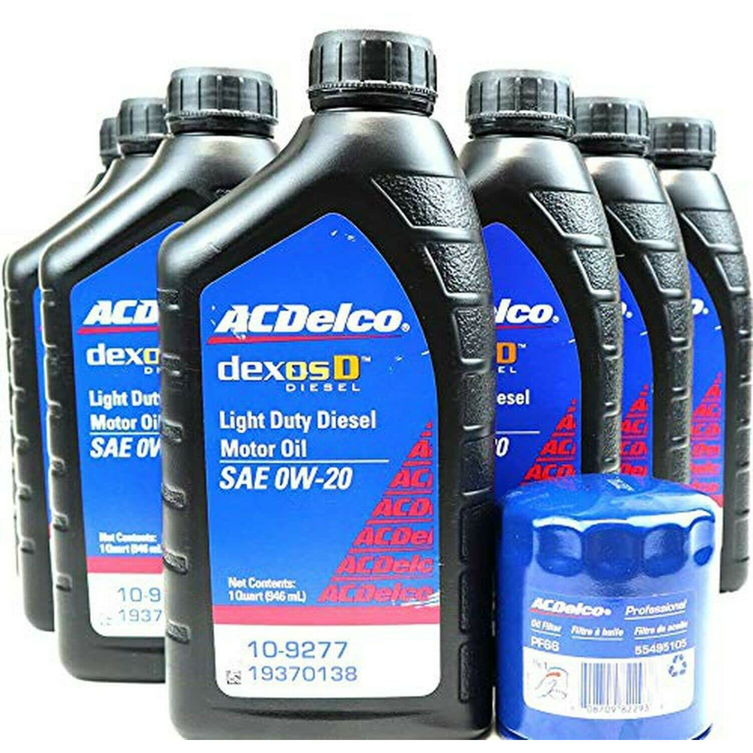 Ac Delco Dexosd 0W-20 Engine Oil And Oil Filter Change Kit For 3.0L Duramax Diesel Lm2