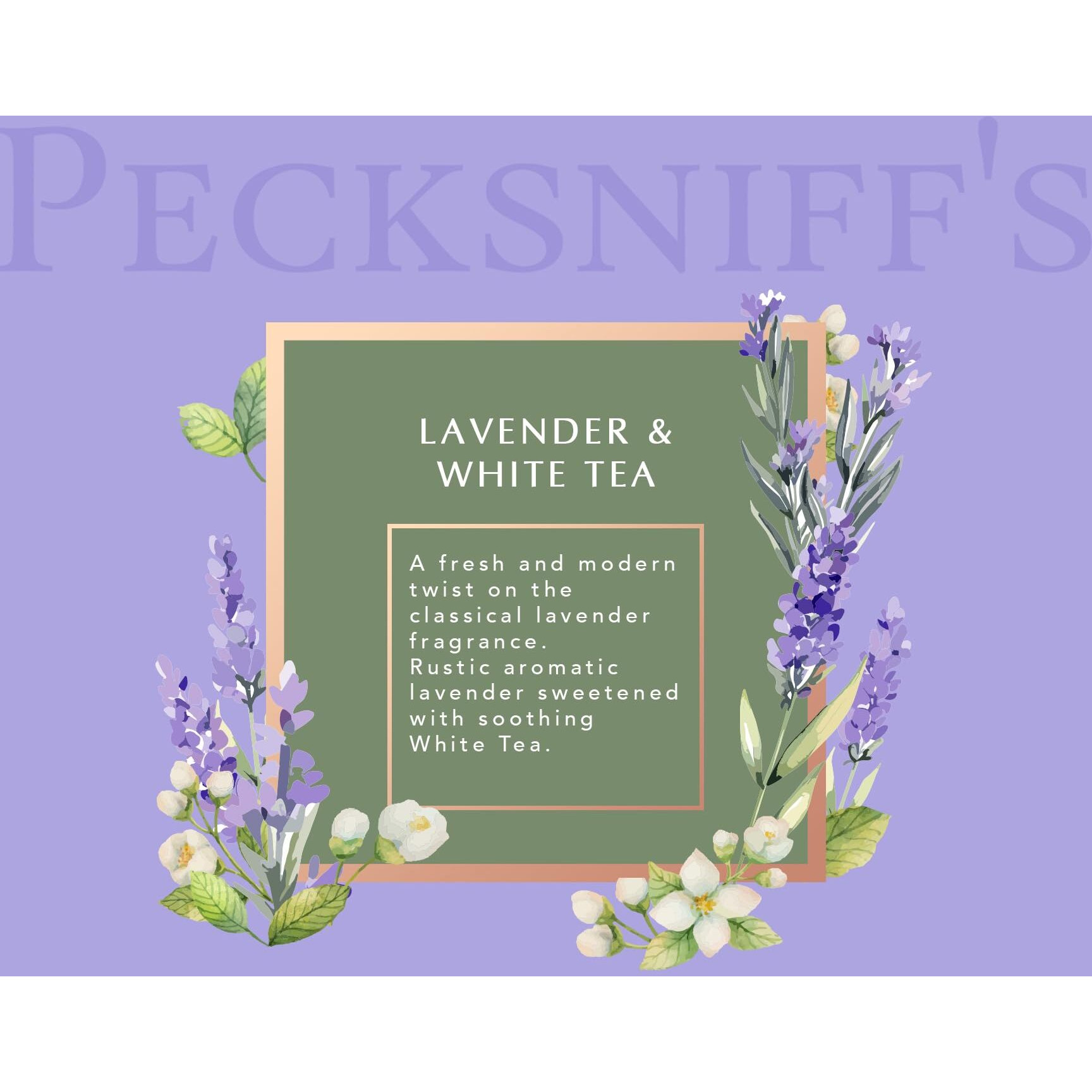 Pecksniffs Classic 100 Ml/ 3.3 Fl Oz Reed Diffuser Set Lavender & White Tea