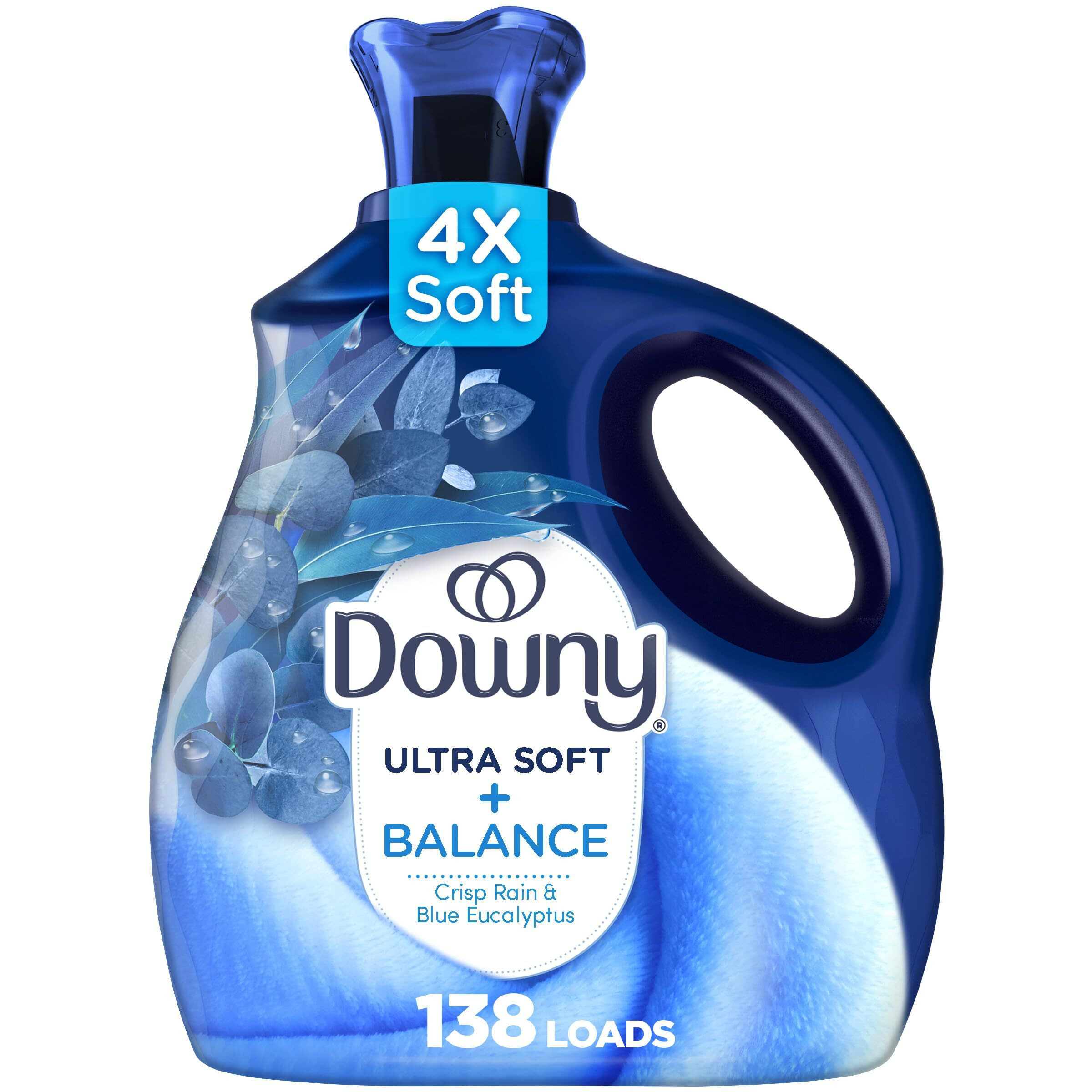 Downy Ultra Soft Fabric Softener Liquid  Balance  Crisp Rain And Blue Eucalyptus  93 Fl Oz  138 Loads