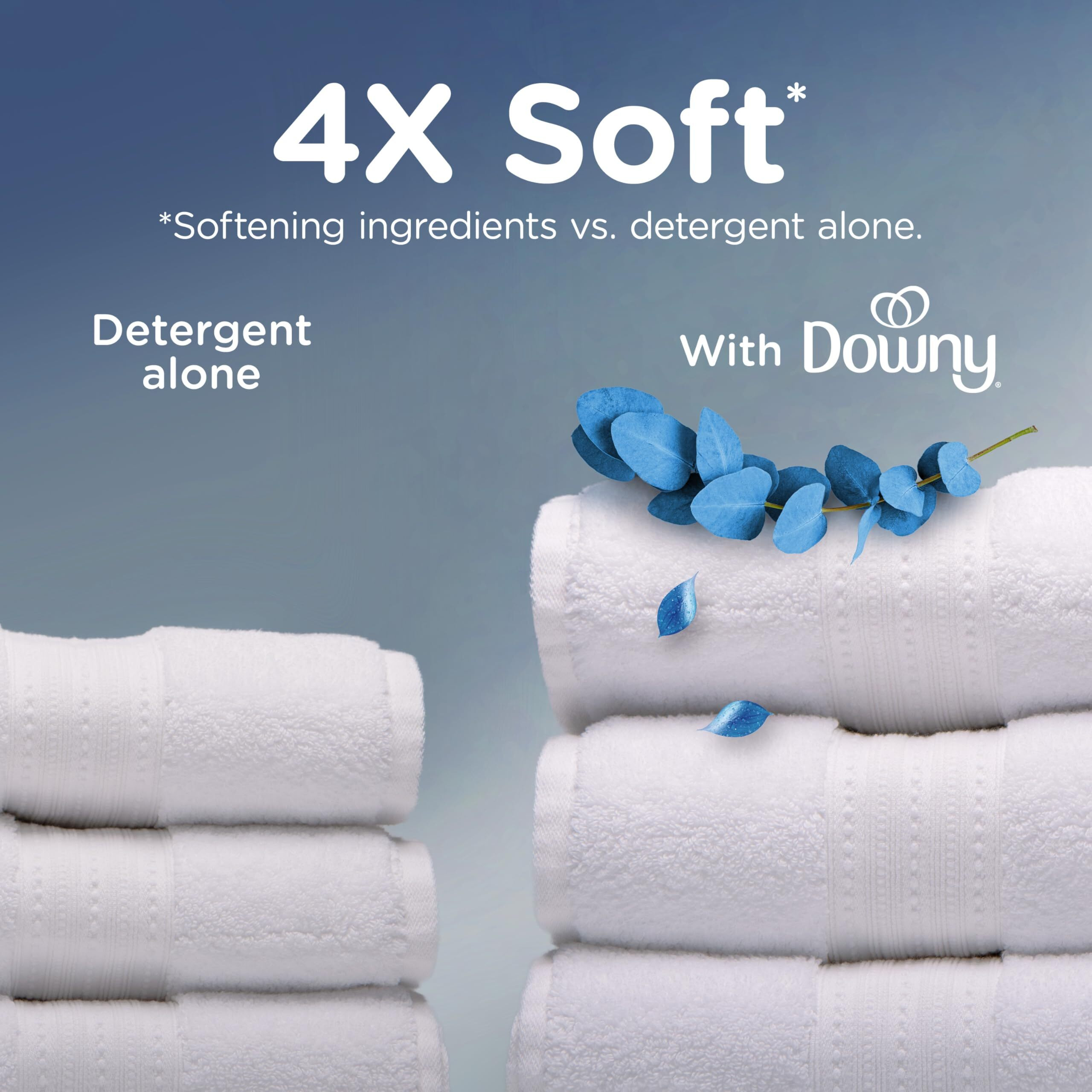 Downy Ultra Soft Fabric Softener Liquid  Balance  Crisp Rain And Blue Eucalyptus  93 Fl Oz  138 Loads