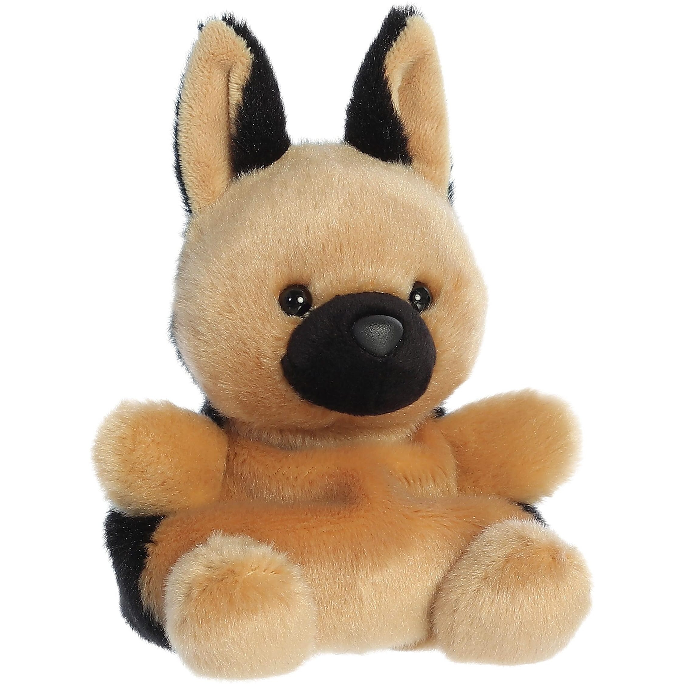 Aurora Adorable Palm Pals Hans German Shepherd Stuffed Animal - Pocket-Sized Play - Collectable Fun - Brown 5 Inches