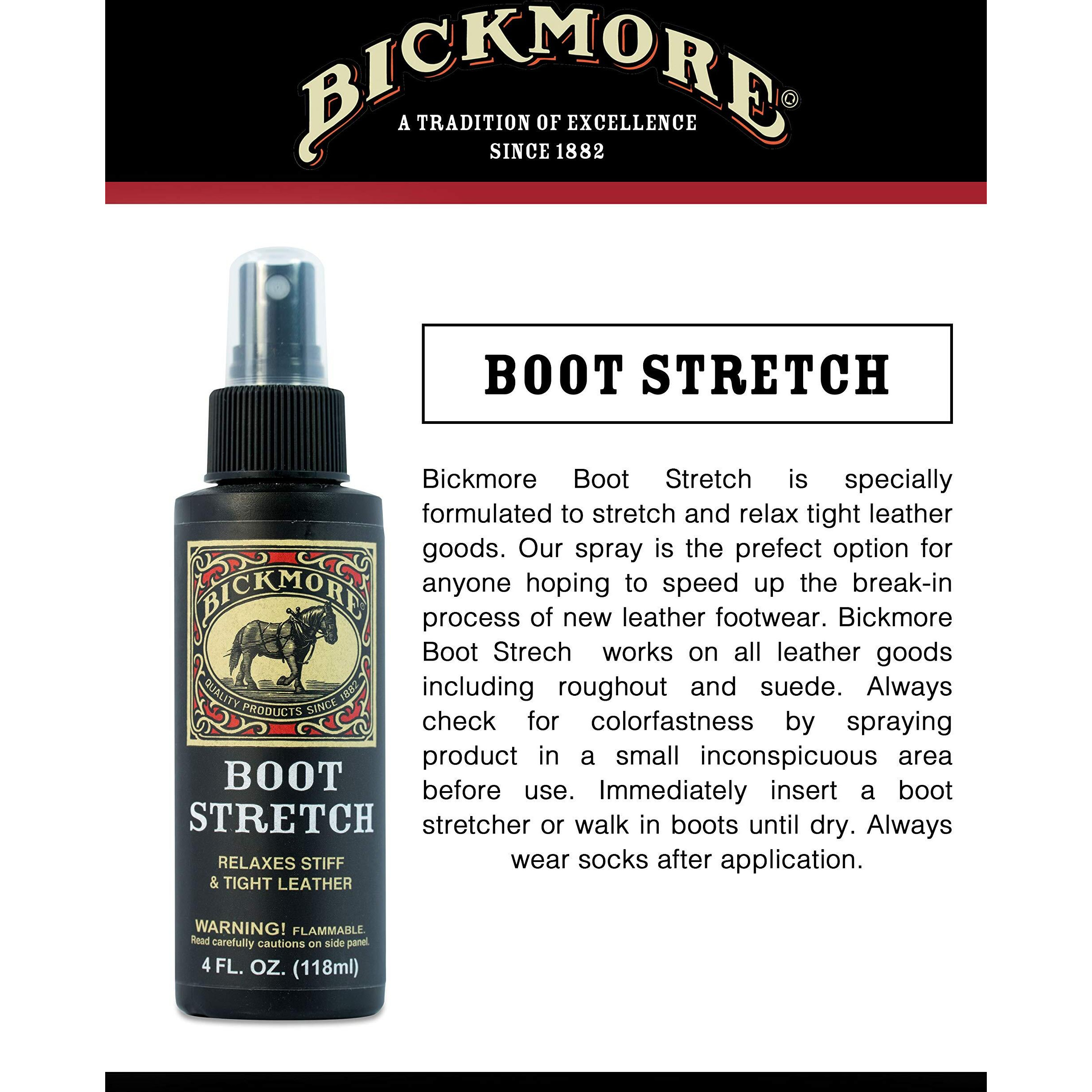 Bickmore Boot & Shoe Professional Leather Stretcher Spray - Stretch Tight Fitting Boots  Gloves  Bags + More | Suede & Nubuck | For Women And Men
