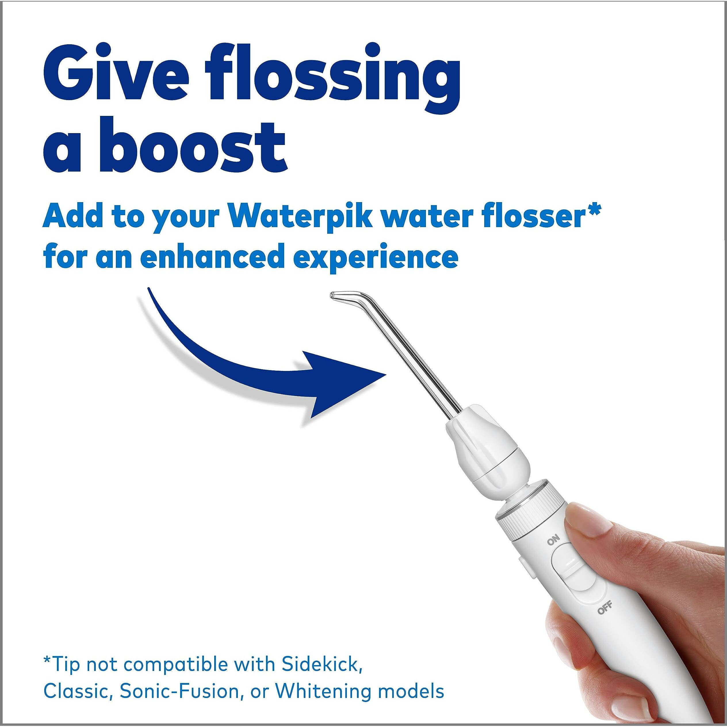 Waterpik Boost Water Flosser Tip With 30 Fresh Mint Whitening Tablets  Whiten Teeth And Remove Stains Gently
