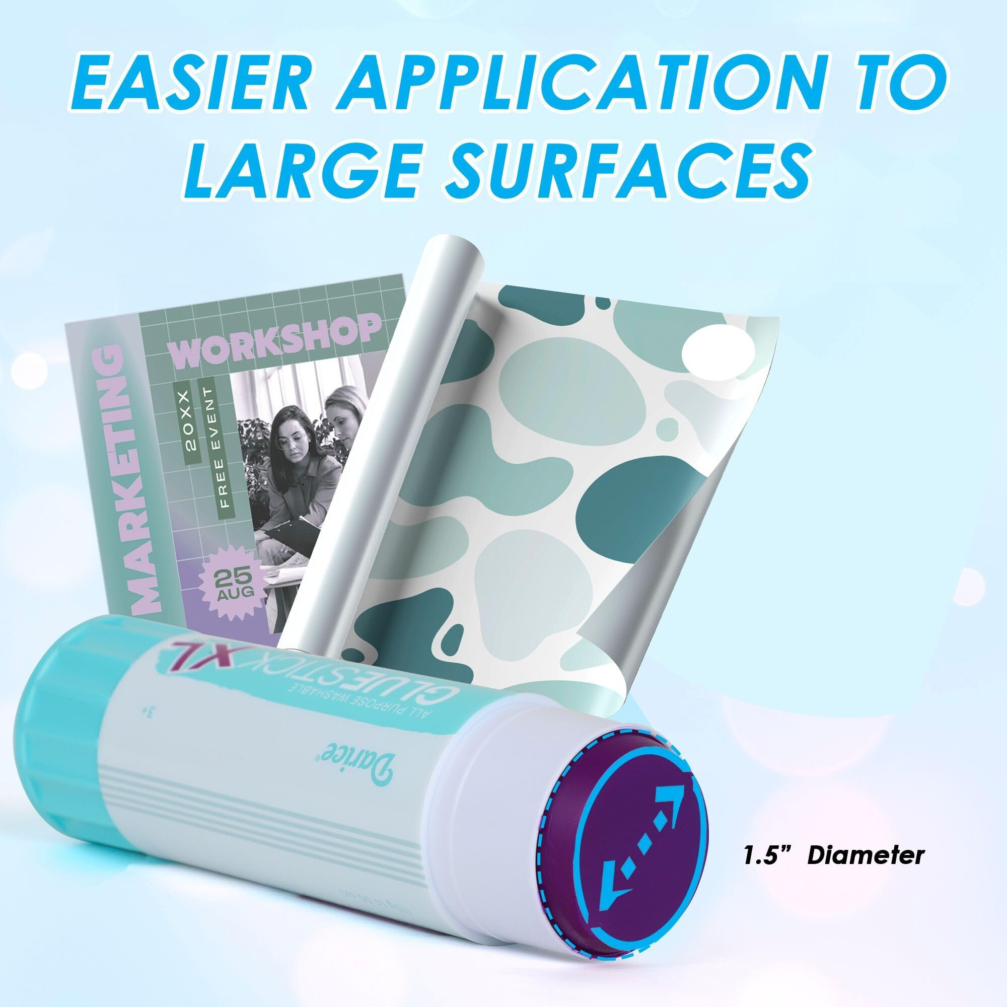 Darice Giant Disappearing Purple Glue Sticks  Large 115-Gram Jumbo Xl Glue Stick - Dries Clear  Washable  Non-Toxic - Classroom School Supplies - 1 Pack 4.05Oz