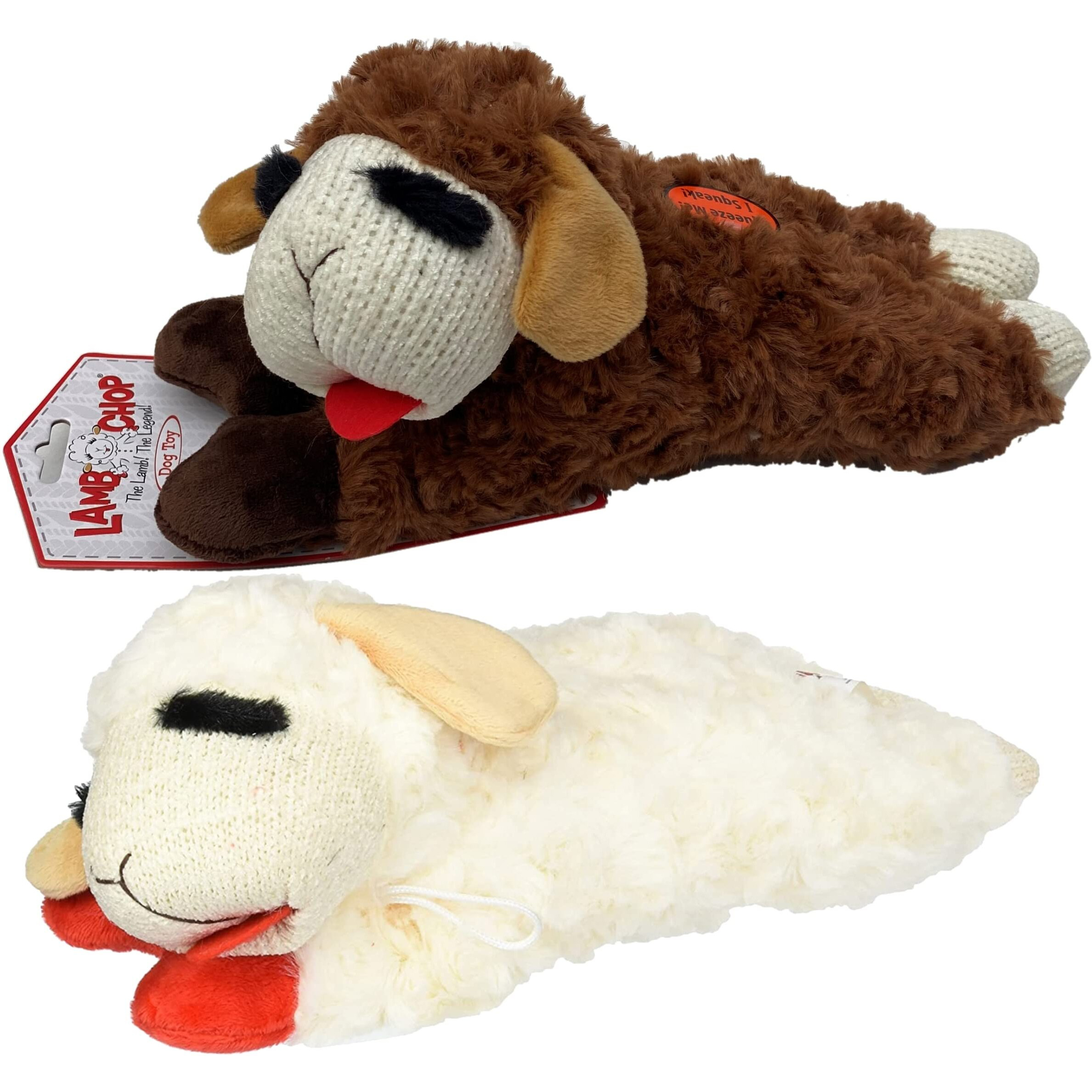 Hdp Lambchop Brown 10"" With Squeaker ColorWhite/Brown SizeSet