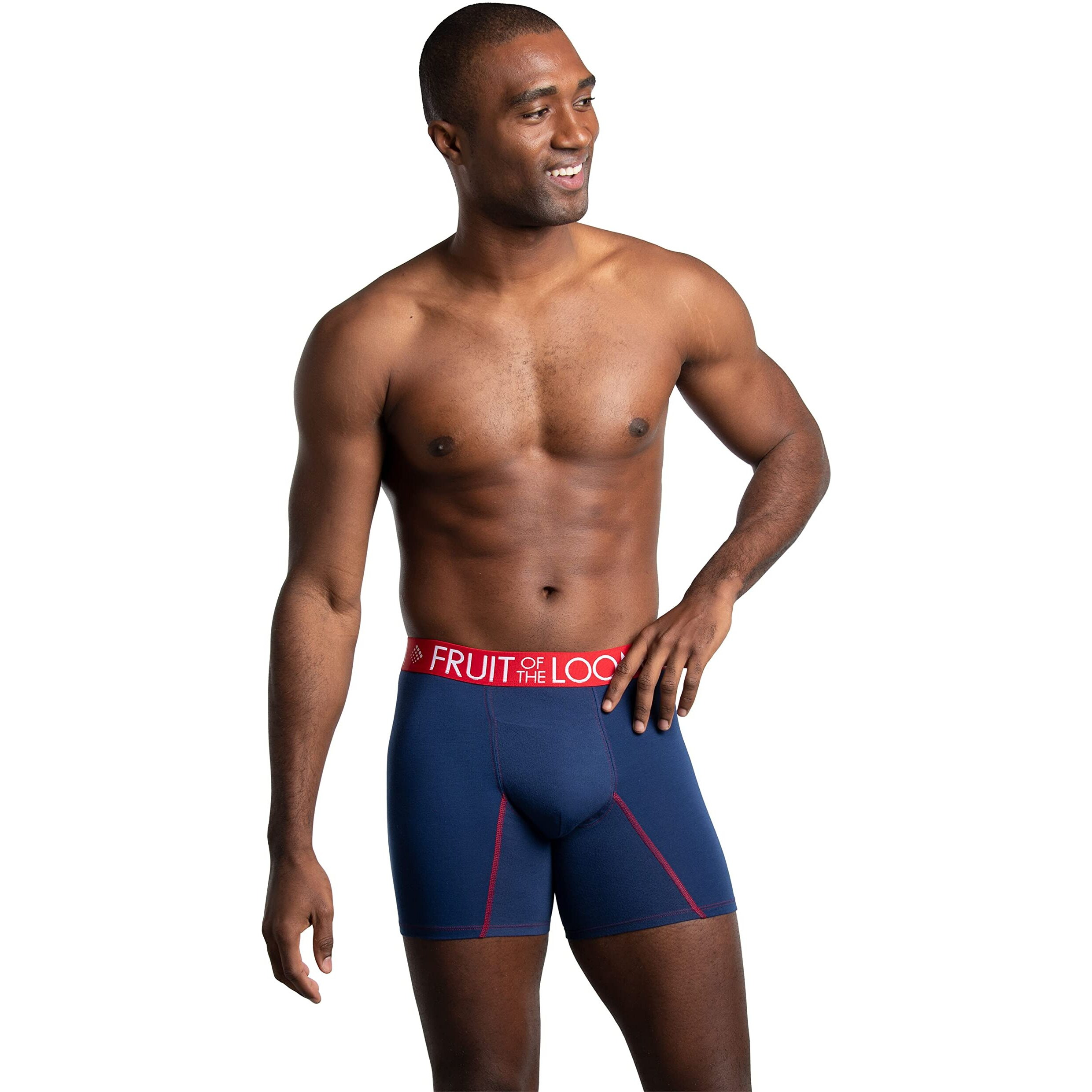 Fruit Of The Loom Men's Performance Cooling Boxer Briefs  Black/Grey  Large