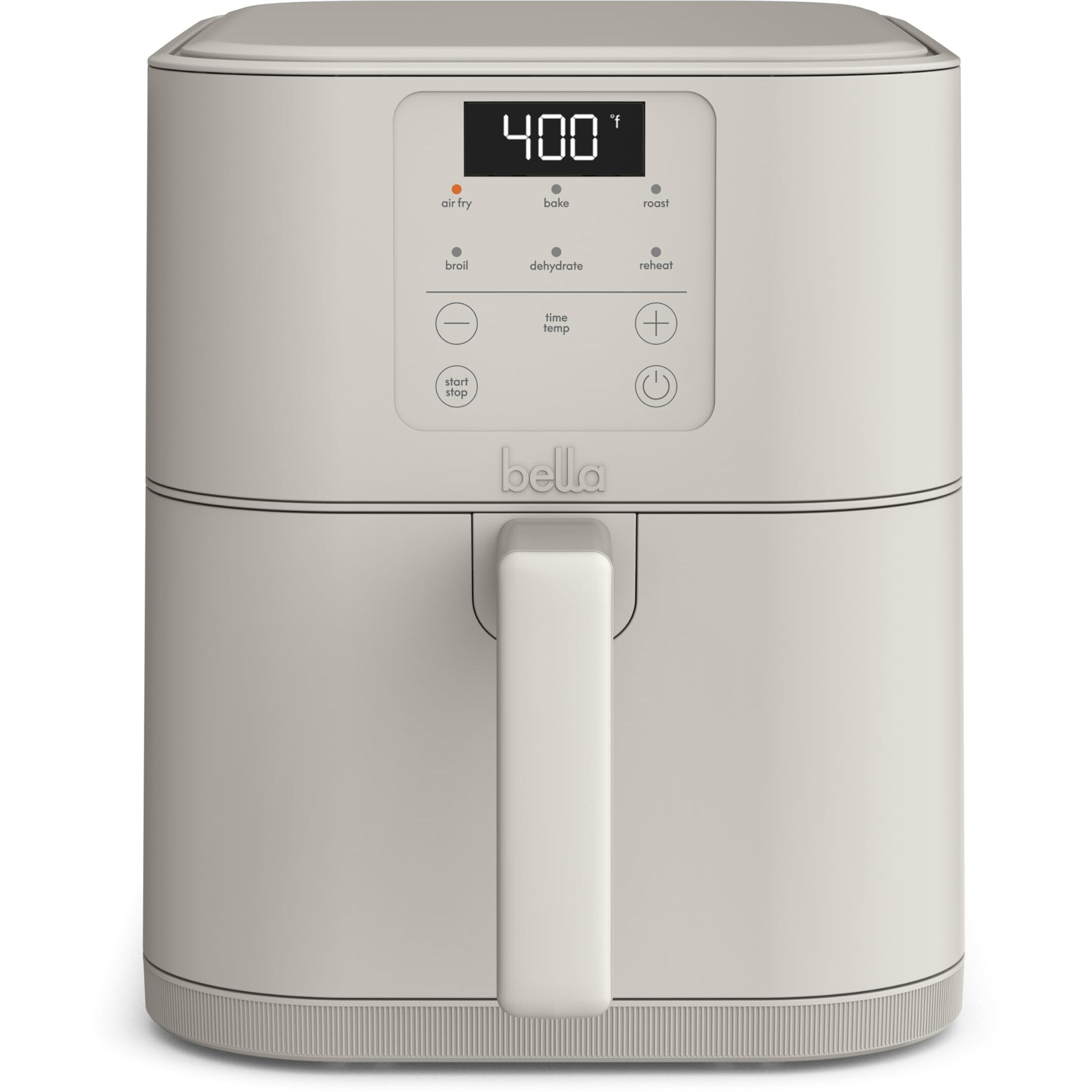 Bella 6 Qt Slim Air Fryer  Fits-Anywhere Kitchenware  Evergood Ceramic Nonstick Coating  Adjustable Temperature  6 Preset Cooking Options  60 Min Auto Shutoff W Audible Tone  5Lb Capacity  Oatmilk