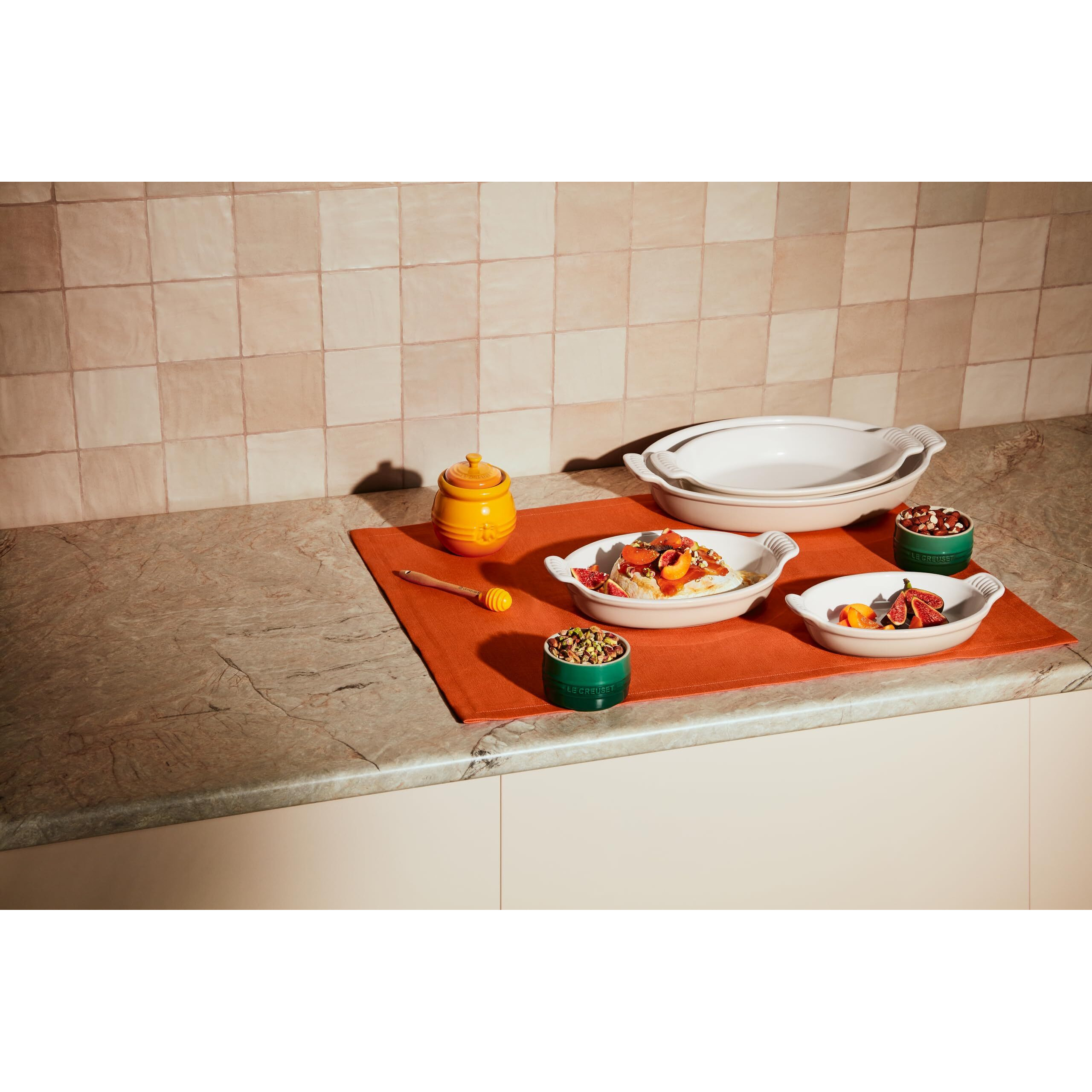 Le Creuset Stoneware Round Straight Wall Ramekin  6.75Oz.  Artichaut