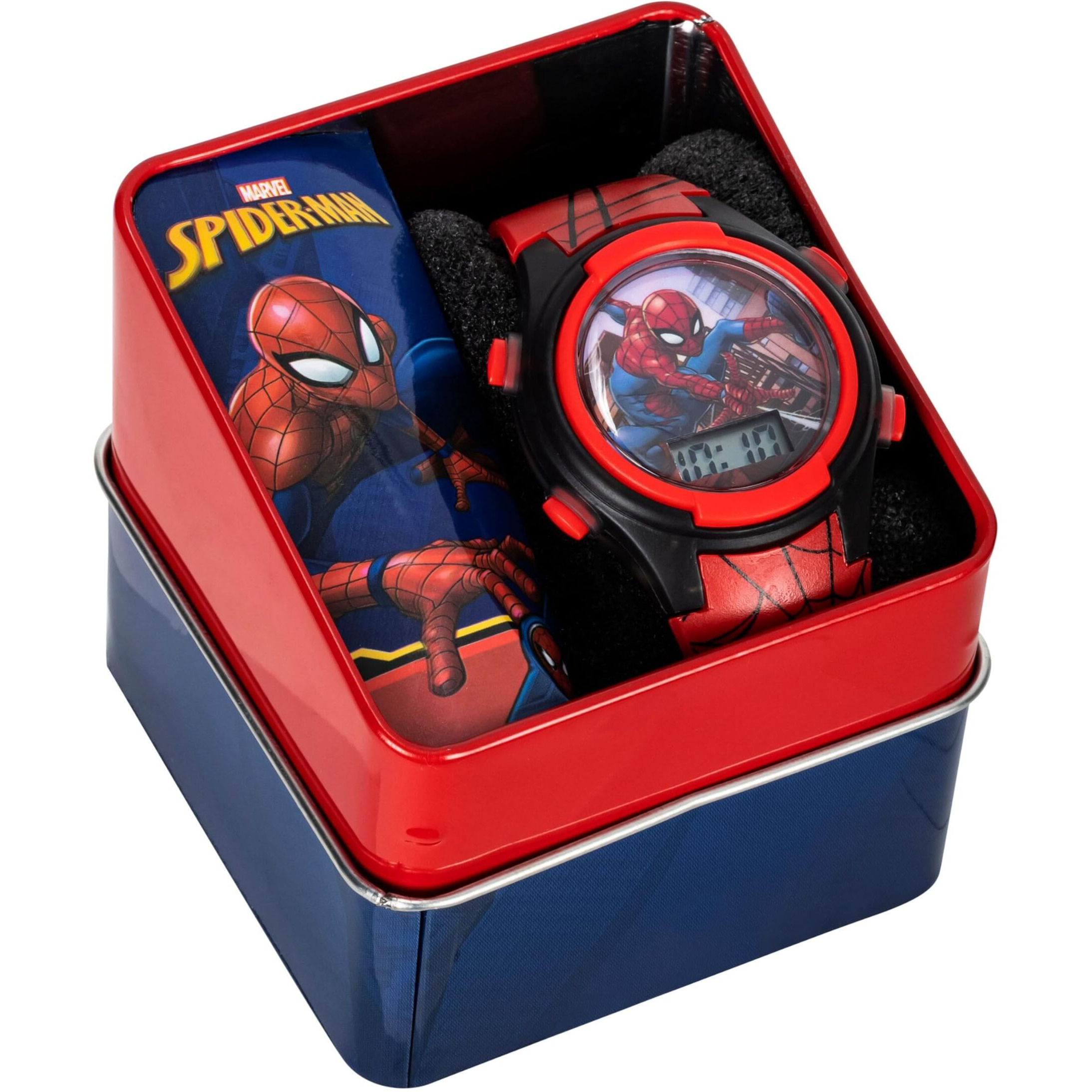 Accutime Marvel Spider-Man Digital Watch For Kids - Durable Plastic Timepiece  Lcd Display  Quartz Accuracy  Iconic Spiderman Imagery
