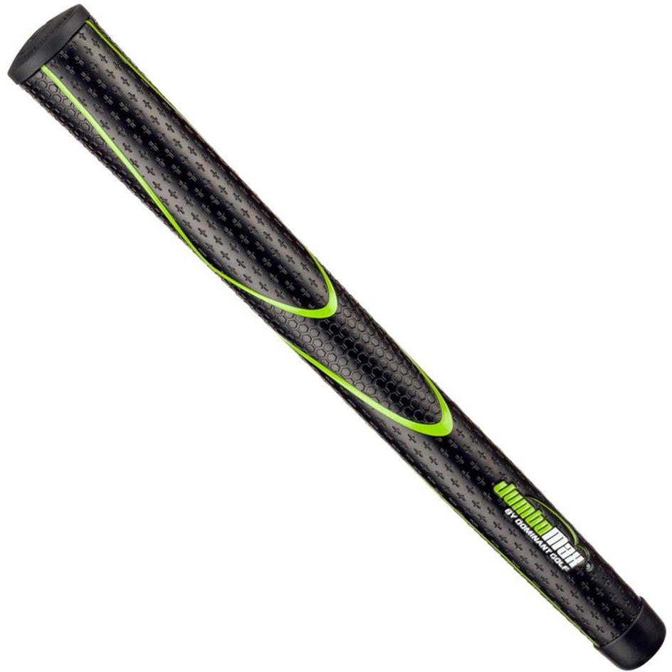 Jumbomax Pack Of 1 Tour Series Golf Grips - Black With Lime Green Trim Medium/Md (+5/16"")