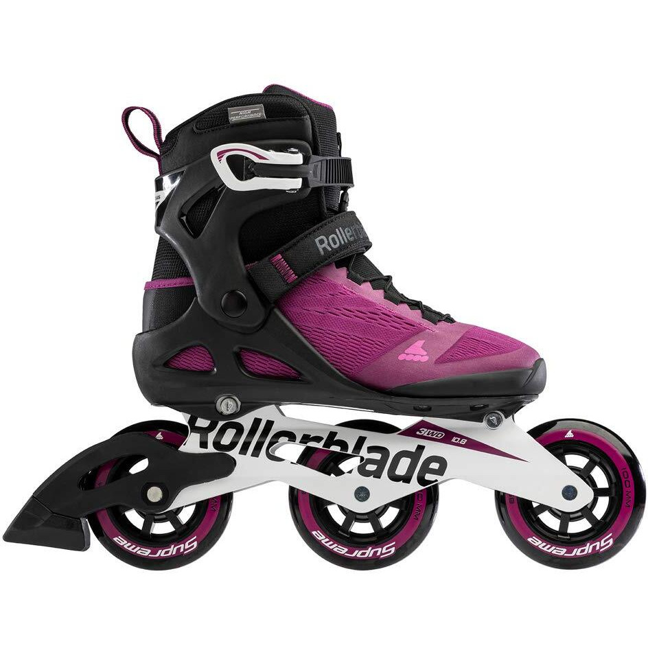 Rollerblade Macroblade 100 3Wd Womens Adult Fitness Inline Skate  Violet And Black  Performance Inline Skates