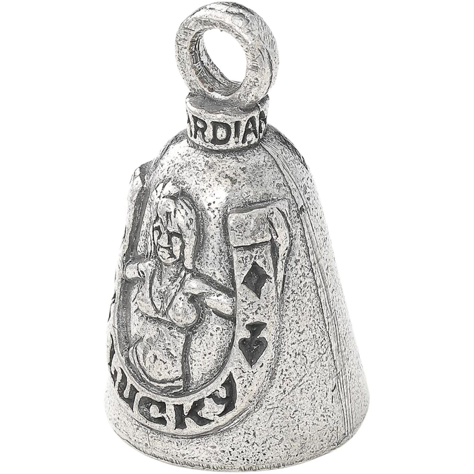 Guardian Bell Lucky Good Luck Bell W/Keyring & Black Velvet Gift Bag | Motorcycle Bell | Lead-Free Pewter | Good Luck Gift To Friends & Family | Bike Bell | Made In Usa