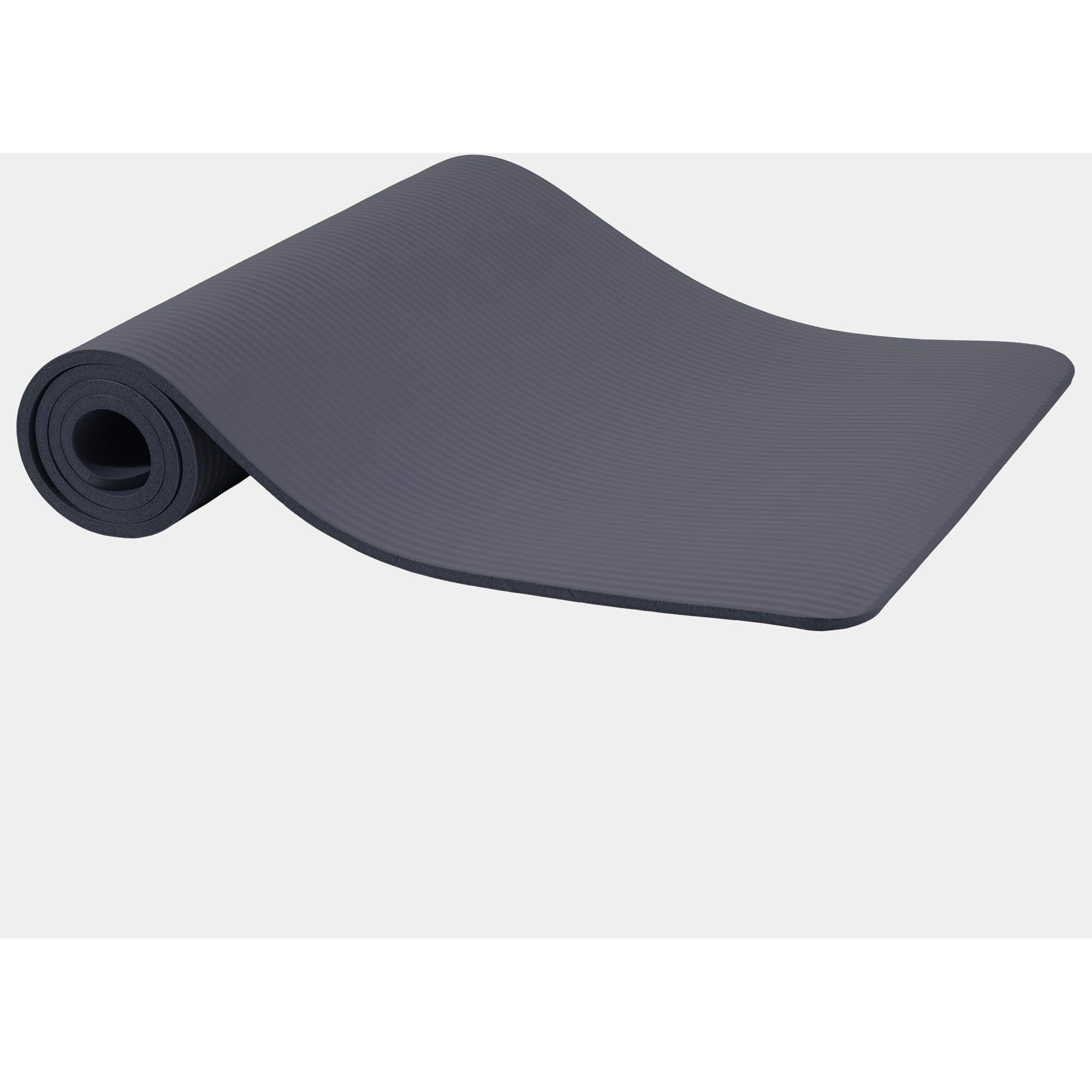 Yoga Mat  1/2-Inch Extra Thick High Density Exercise Mat  Anti-Tear Exercise Yoga Mat With Carrying Strap  Suitable For Various Yoga Exercises  Graphite