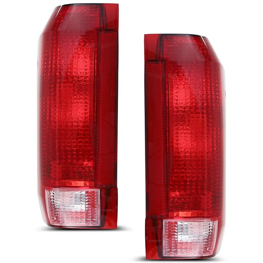 Pit66 Tail Lights Assembly Compatible With Ford Bronco F150 1990-1996/Fit Ford F250 F350 1990-1997 Left Driver And Right Passenger Side E9Tz13405C  E9Tz13404C  Fo2801105  Fo2800106 Rear Lights Lamp
