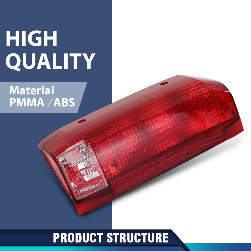 Pit66 Tail Lights Assembly Compatible With Ford Bronco F150 1990-1996/Fit Ford F250 F350 1990-1997 Left Driver And Right Passenger Side E9Tz13405C  E9Tz13404C  Fo2801105  Fo2800106 Rear Lights Lamp
