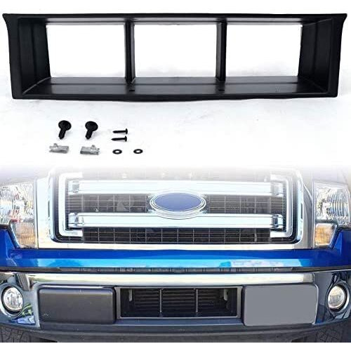 Pit66 Front Bumper Lower Black Billet Grille Insert  Compatible With Ford 2009-2014 F150 F-150 Pickcup Black Horizontal Grill (Not Fit Harley Davidson And Raptor)