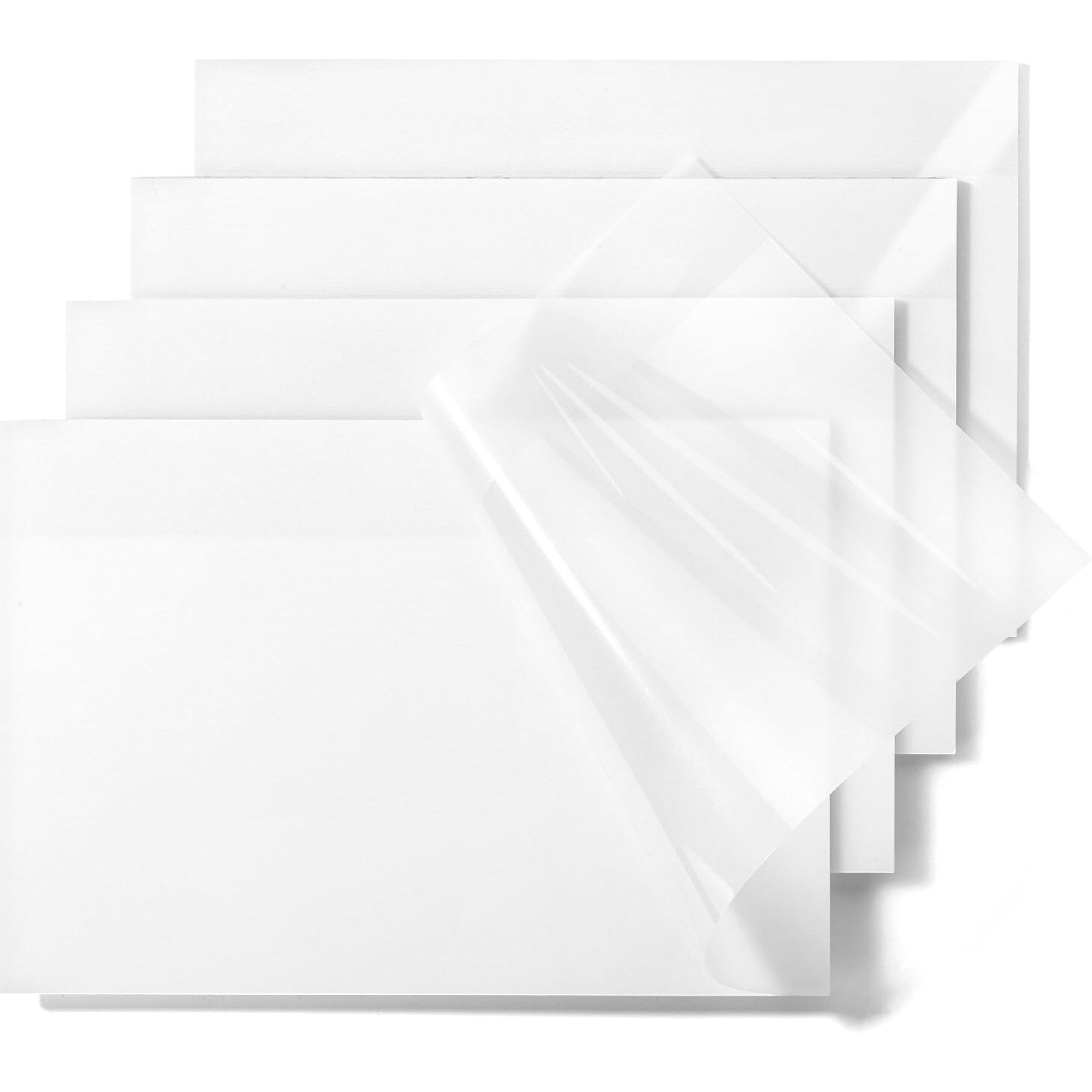 Mr. Pen- Transparent Sticky Notes  5"&quotX7""  200 Sheets  White  See Through  Translucent  Clear