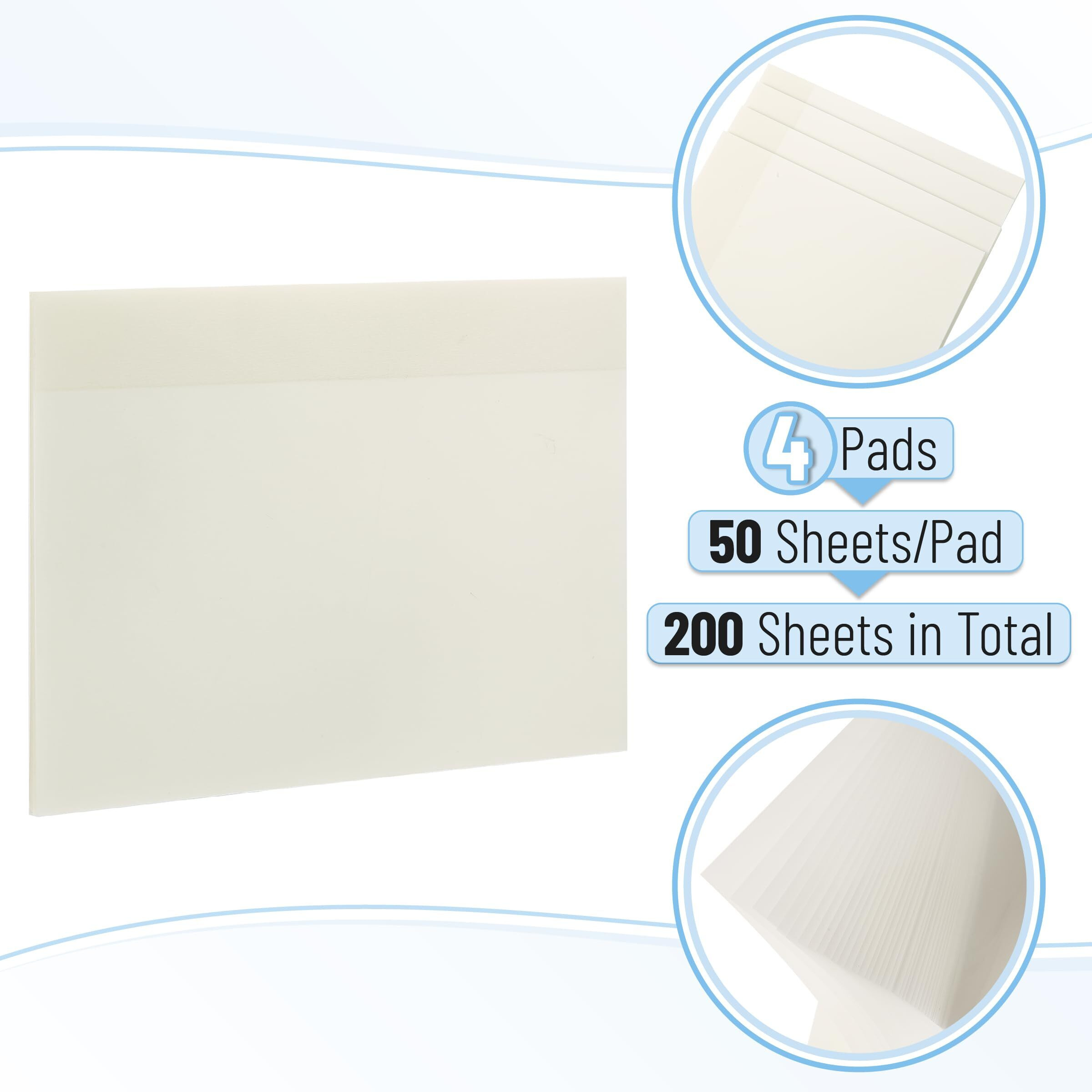 Mr. Pen- Transparent Sticky Notes  5"&quotX7""  200 Sheets  White  See Through  Translucent  Clear