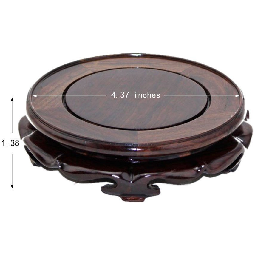 Goldy&Wendy Rosewood Circular Pedestal Display Stand (4.4"" Inside Diameter  1 Pack)