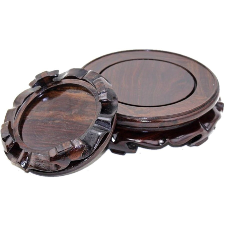 Goldy&Wendy Rosewood Circular Pedestal Display Stand (4.4"" Inside Diameter  1 Pack)