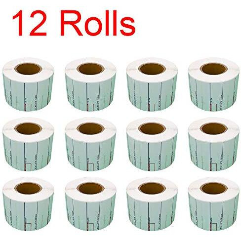 Pokanic Labels Lst-8010 Thermal 12 Rolls - 8400 Labels Printer Printing Scale Compatible With Cas Lp-1000 Cl-5000 Cl-5500 Cl-7200  Easy Weigh Ls-100  Visiontech Dlp-300 (12 Rolls  8010)