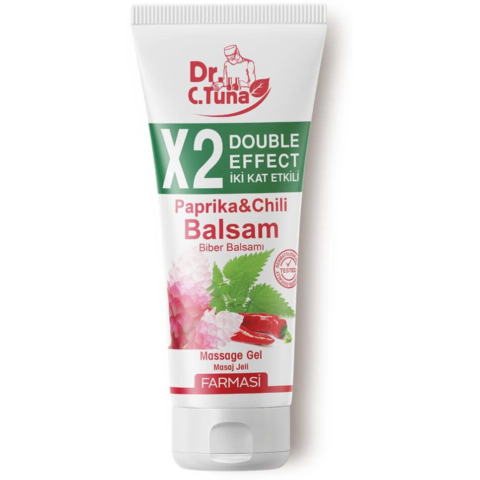 Farmasi Paprika & Chili Balsam 2X Double Effect - Soothing Massage Gel  250Ml/8.45 Floz - Relieves Muscle Tension And Provides Warming Sensation - Ideal For Relaxation And Recovery