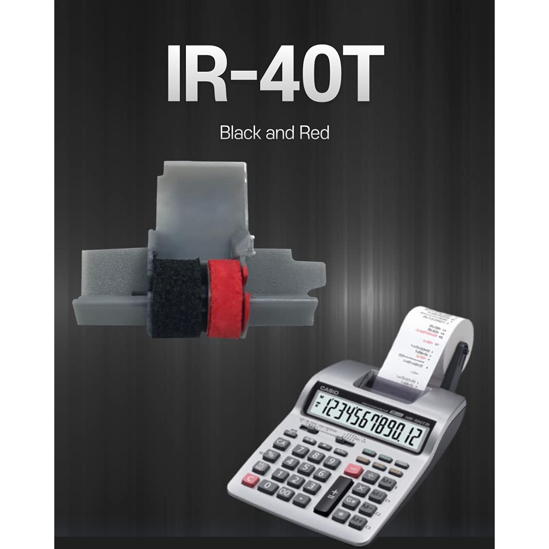 Pokanic Ir-40T  Ir40T Black And Red Ink Roller Ribbon Cartridge Replacement Compatible With Canon P23-Dh V  Casio Hr-100Tm  Hr-150Tm  Sharp El-1750V  El-1801V  Citizen Cp-13 Calculator (12 Pack)