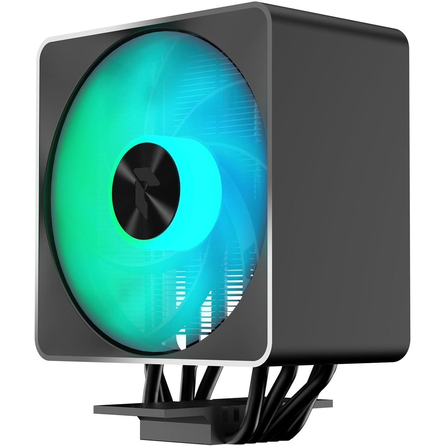 Apnx Ap1-V Black Tower Argb Cpu Air Cooler  5 Heat Pipes  Aluminum Frame  Pwm Hydro Bearing Fan  High Air Flow  165Mm (H)  Intel Lga 1700/1200  Amd Ryzen Am5/Am4